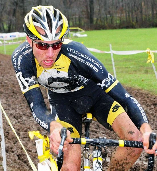 amen113 Jeremy Powers hugging the ribbon.