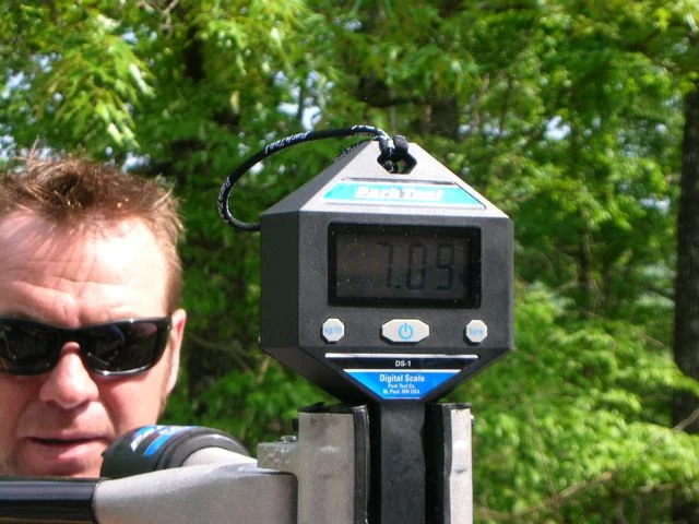 They weighed our bikes at the start. Mine was .29 kg too heavy. 
