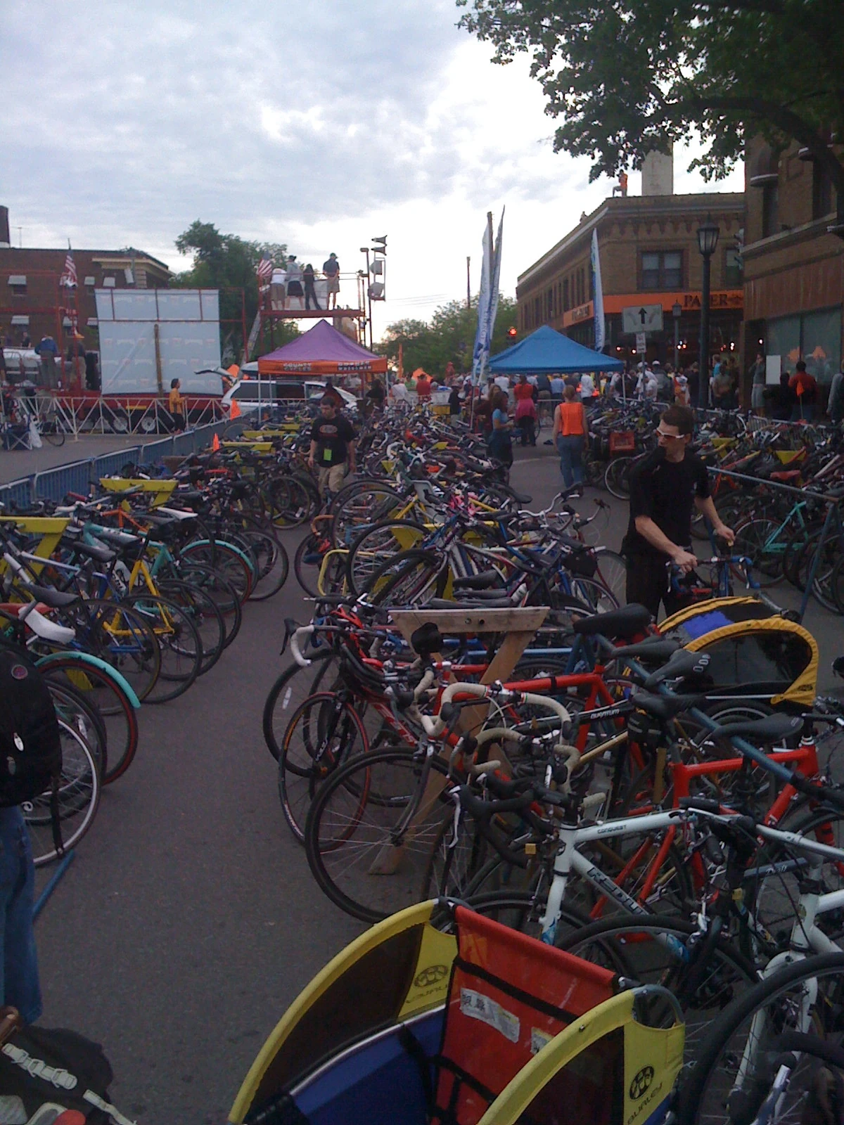 Each criterium had bike corals that were always full. Pretty cool collect of bikes.