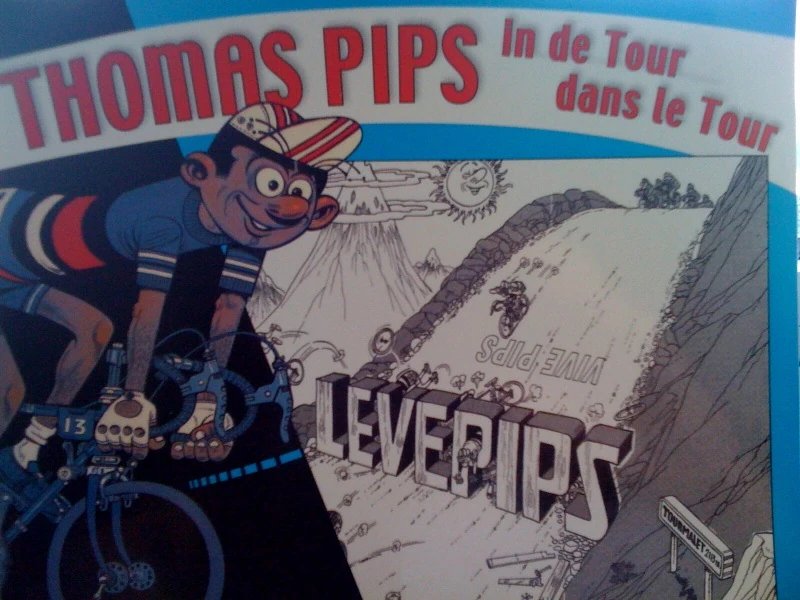 Trudi brought me back this book from Belgium. She got it a the Wielermuseum in Roeselare. It is awesome. I&rsquo;ll post some of the cartoons later. Everyone that races would enjoy it. 