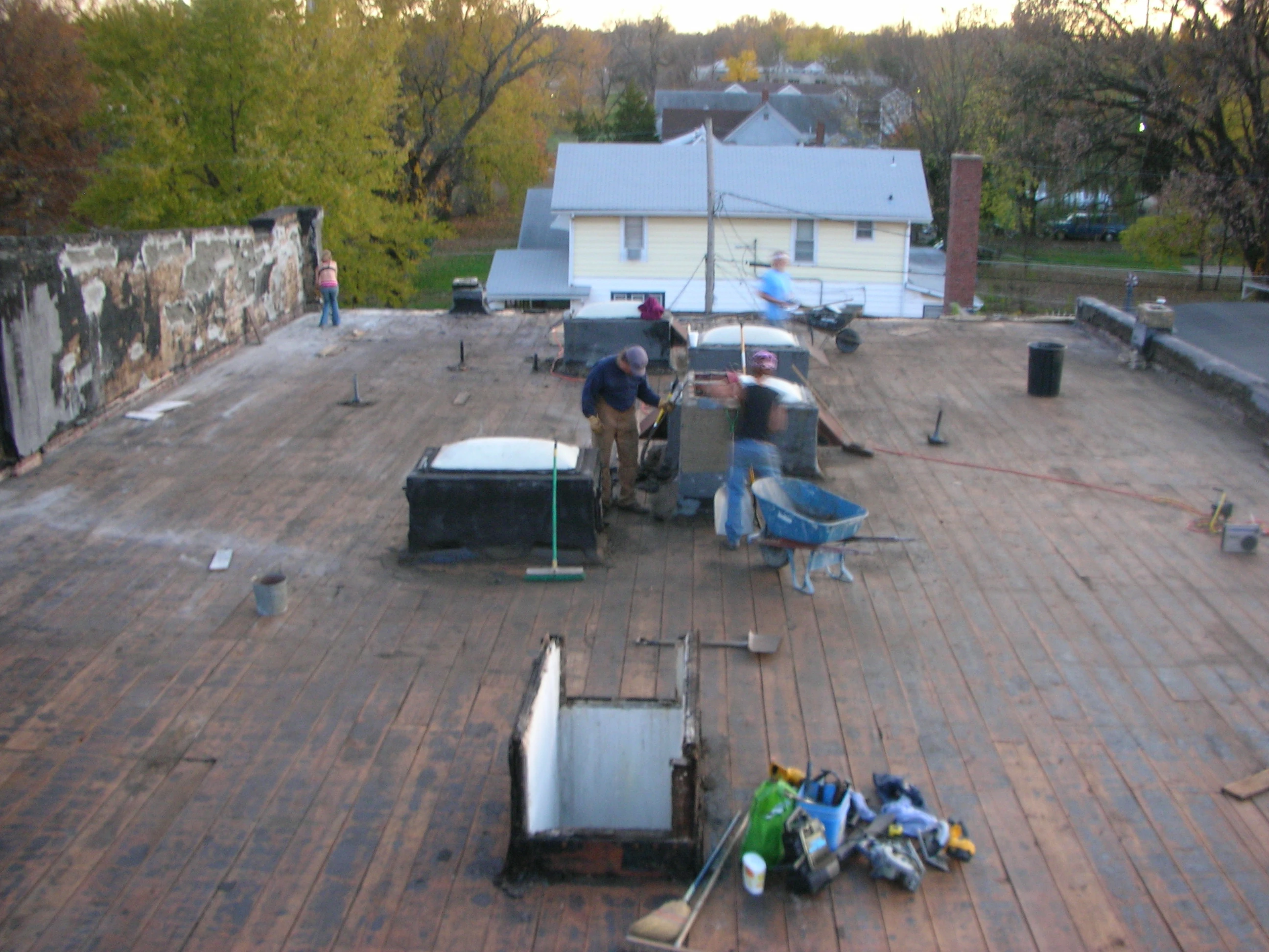 Full project from above. Notice Catherine, far left, having trouble keeping her pants up.