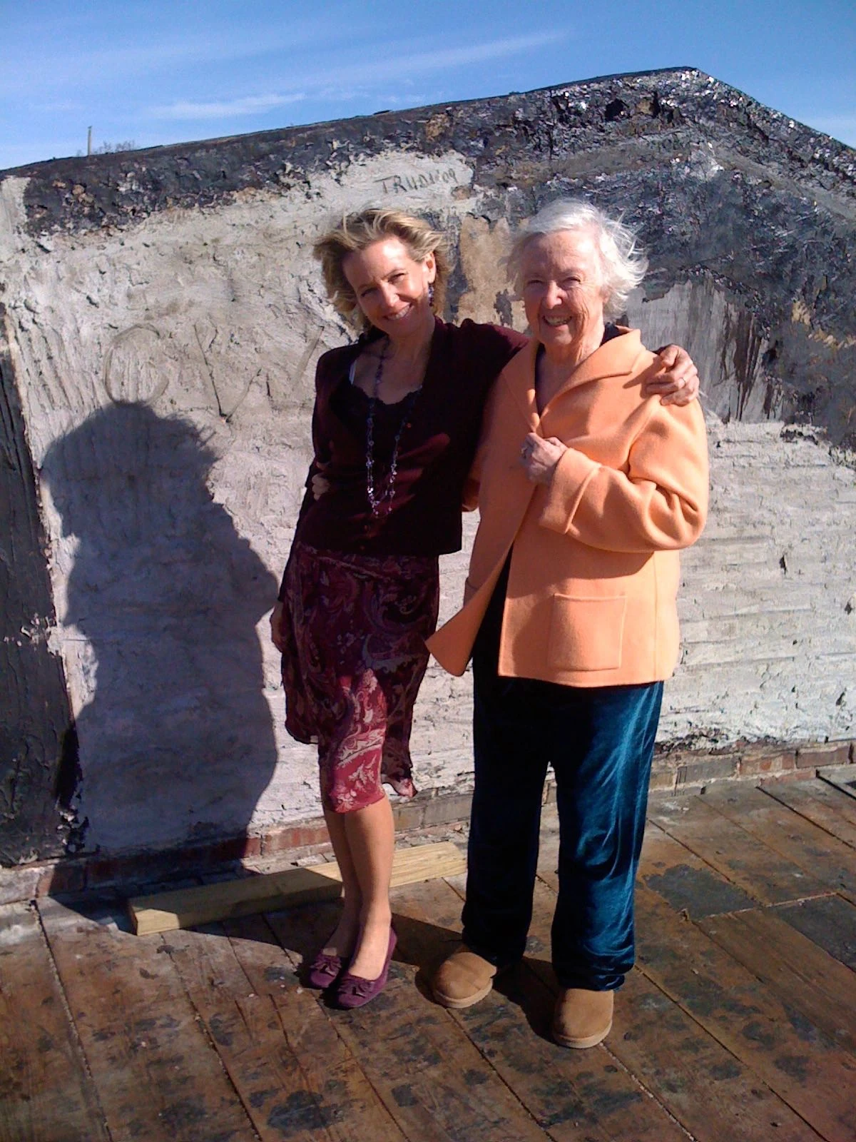 Catherine and her mom came by to visit.