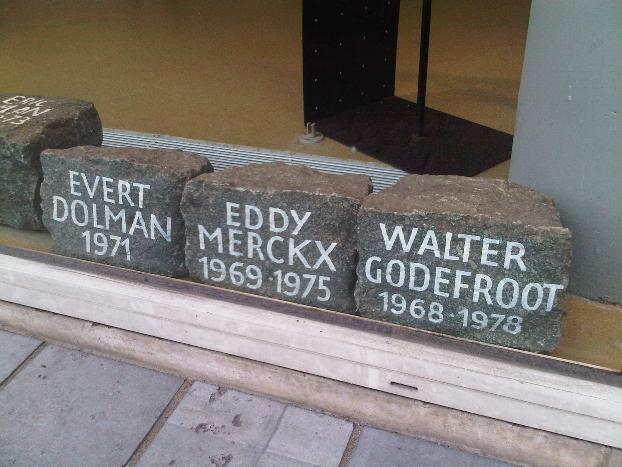 Winner&rsquo;s stones from the Tour of Flanders.