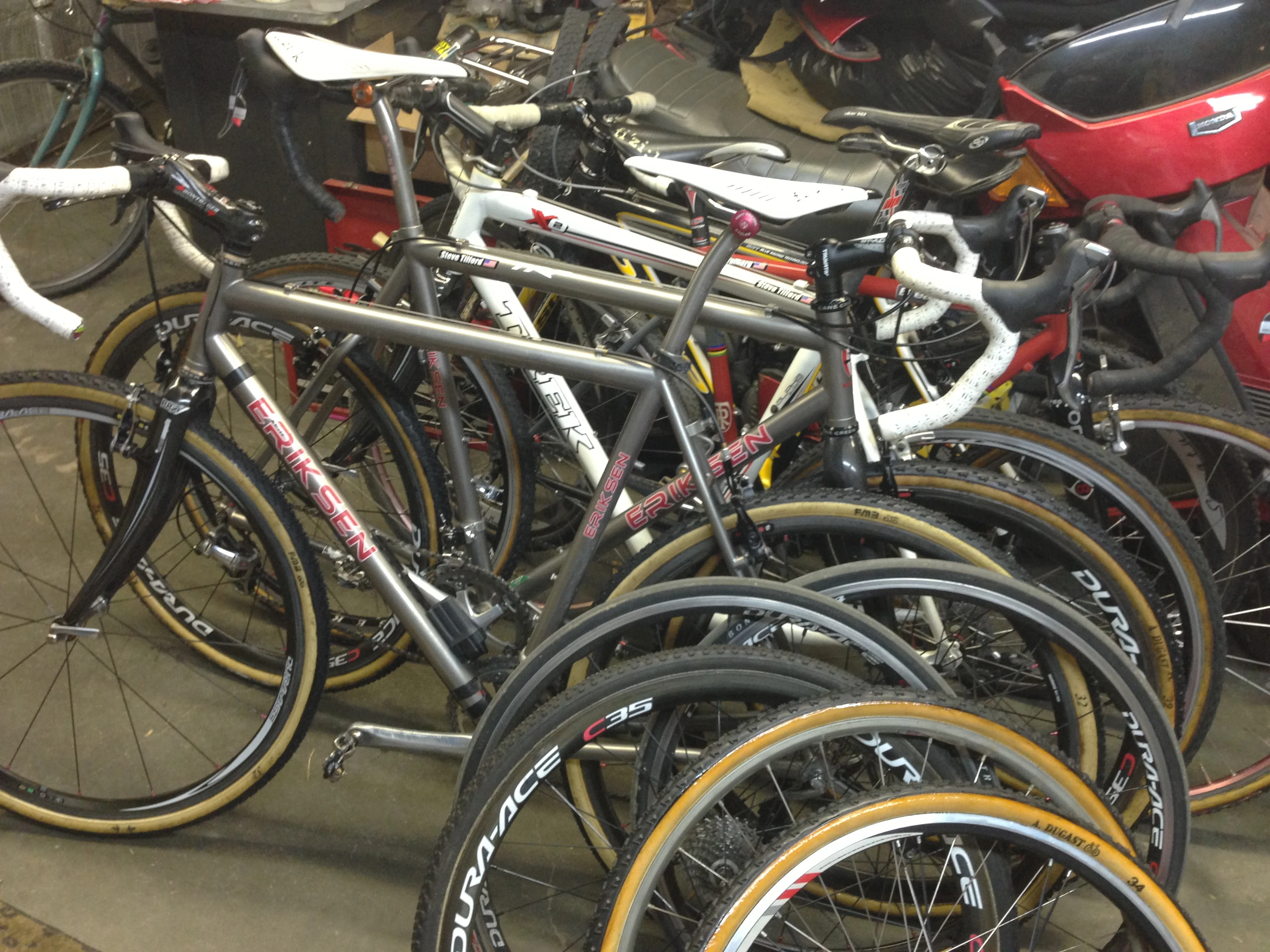 I am bringing 3 bikes, just in case, plus Catherine&rsquo;s two bikes, plus spare wheels equals a lot of stuff. 