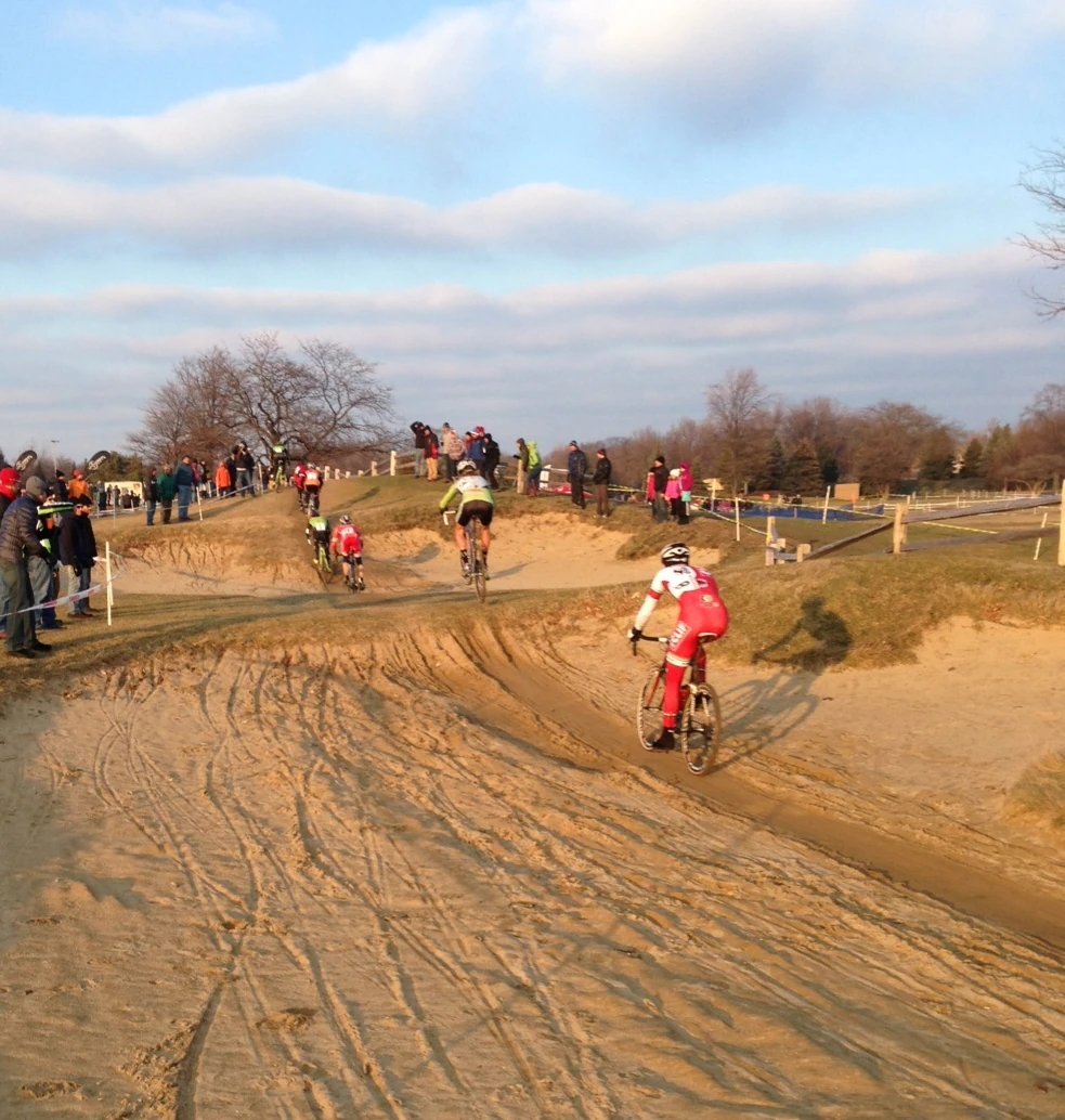 Leaving on of the sand pits early. It was hard not to catch air.