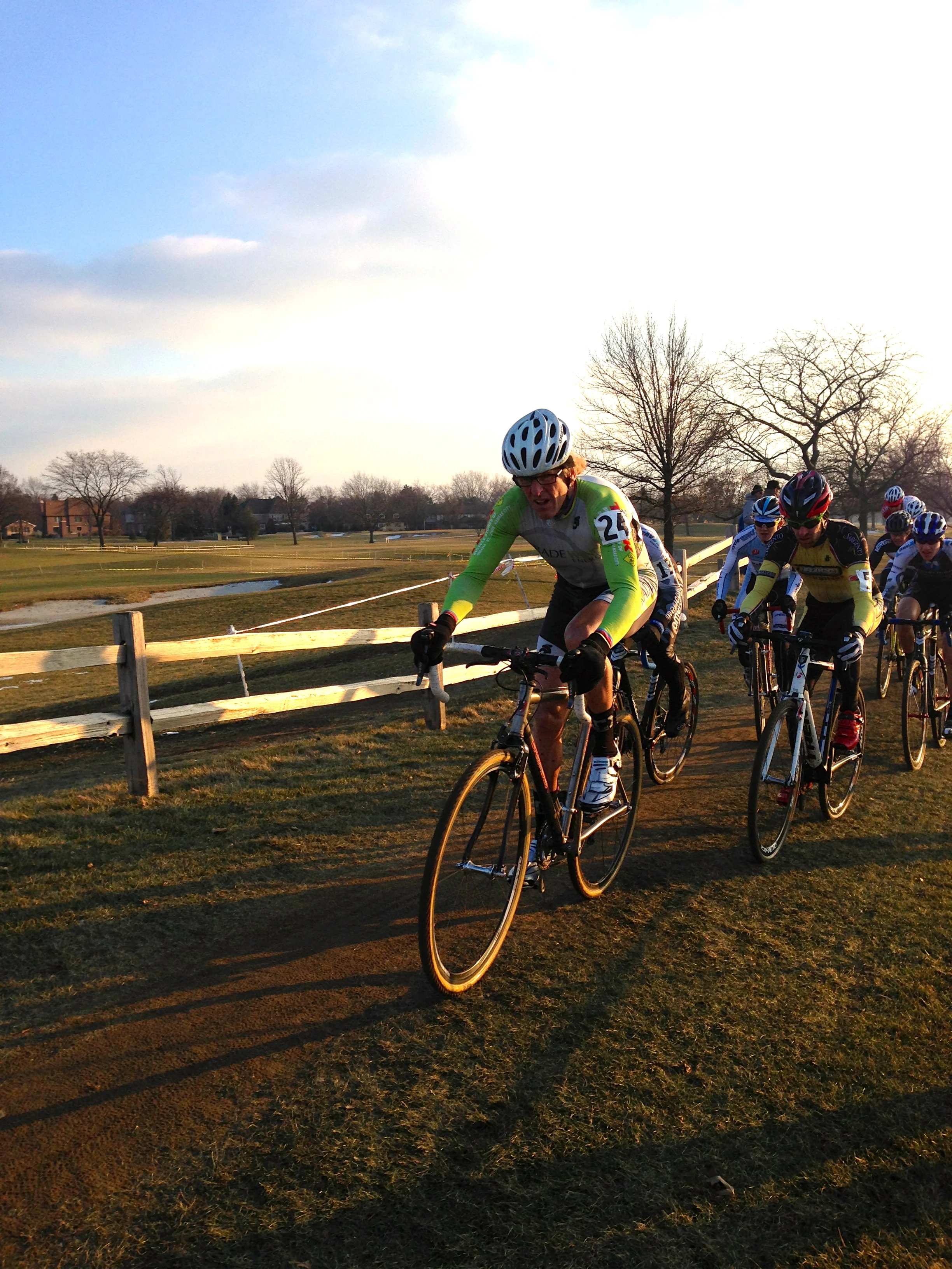 Earlier in the race with Brian Matter, who finished had a pretty good race and finished 5th.