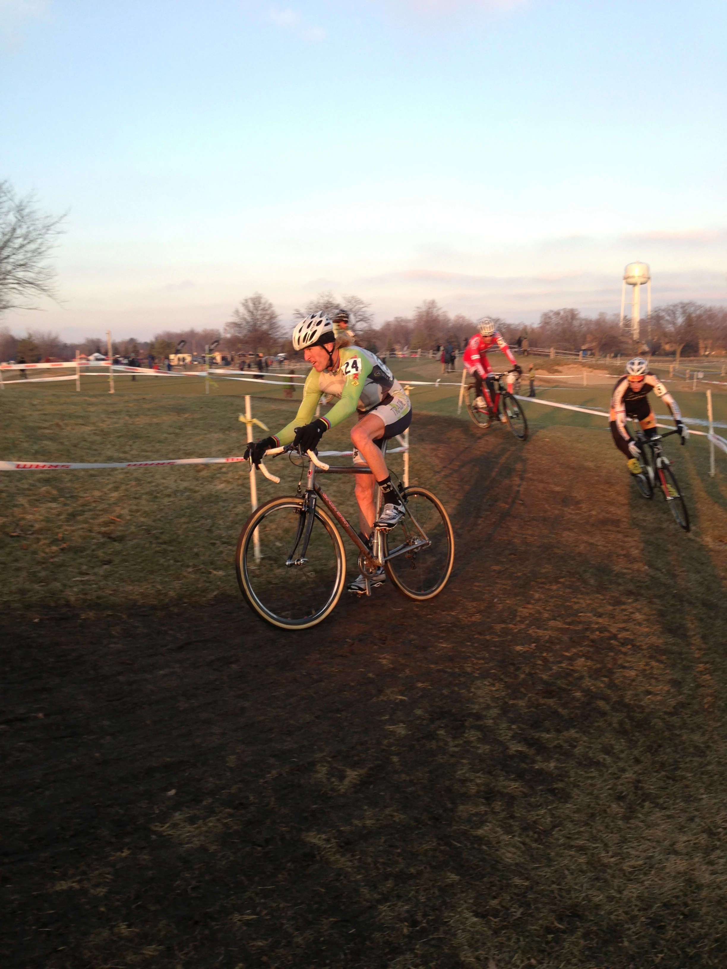 Close to the end with Tristan, who rode back up to 9th after his mishap early.