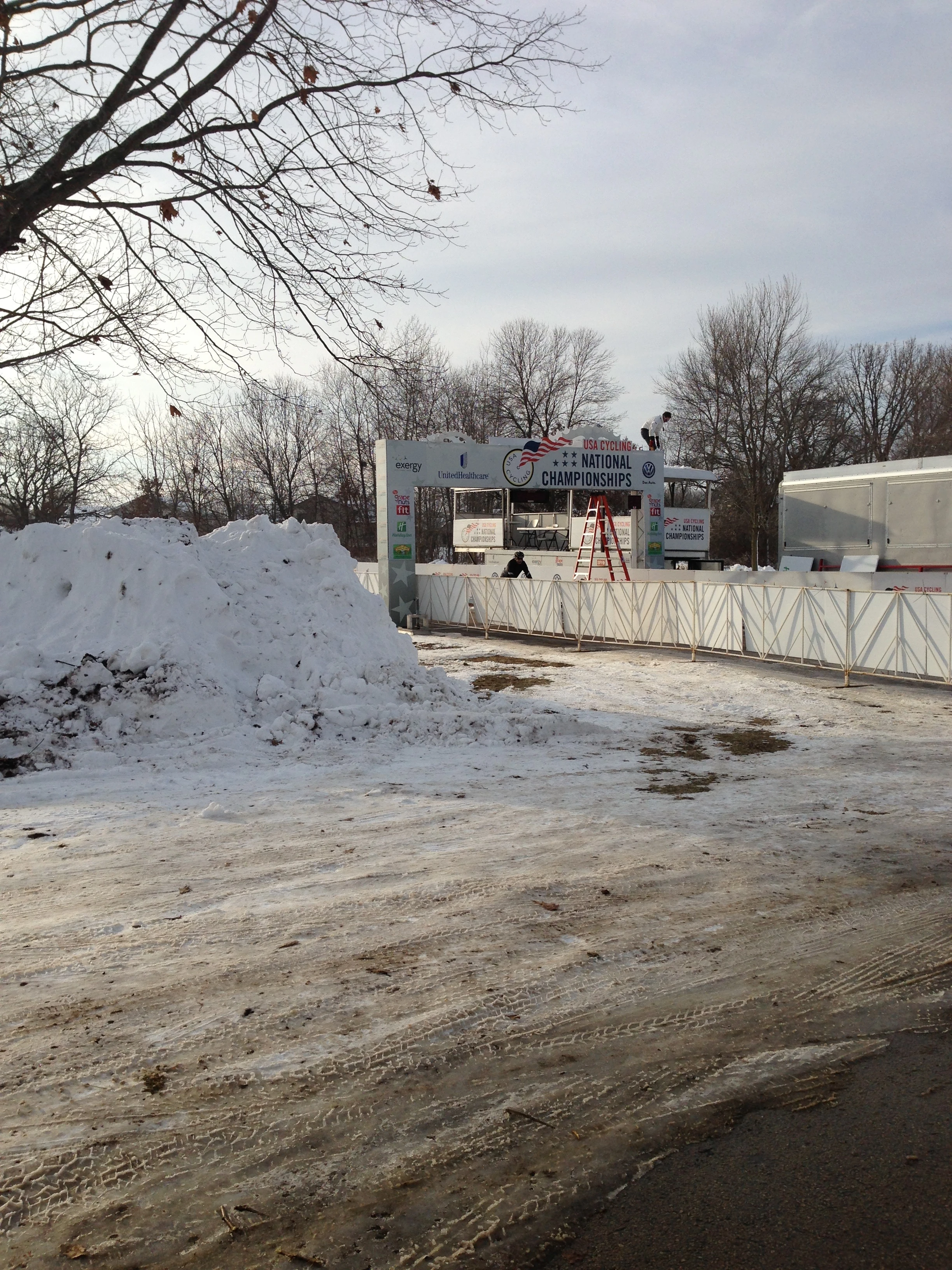 Looking towards the start/finish line.