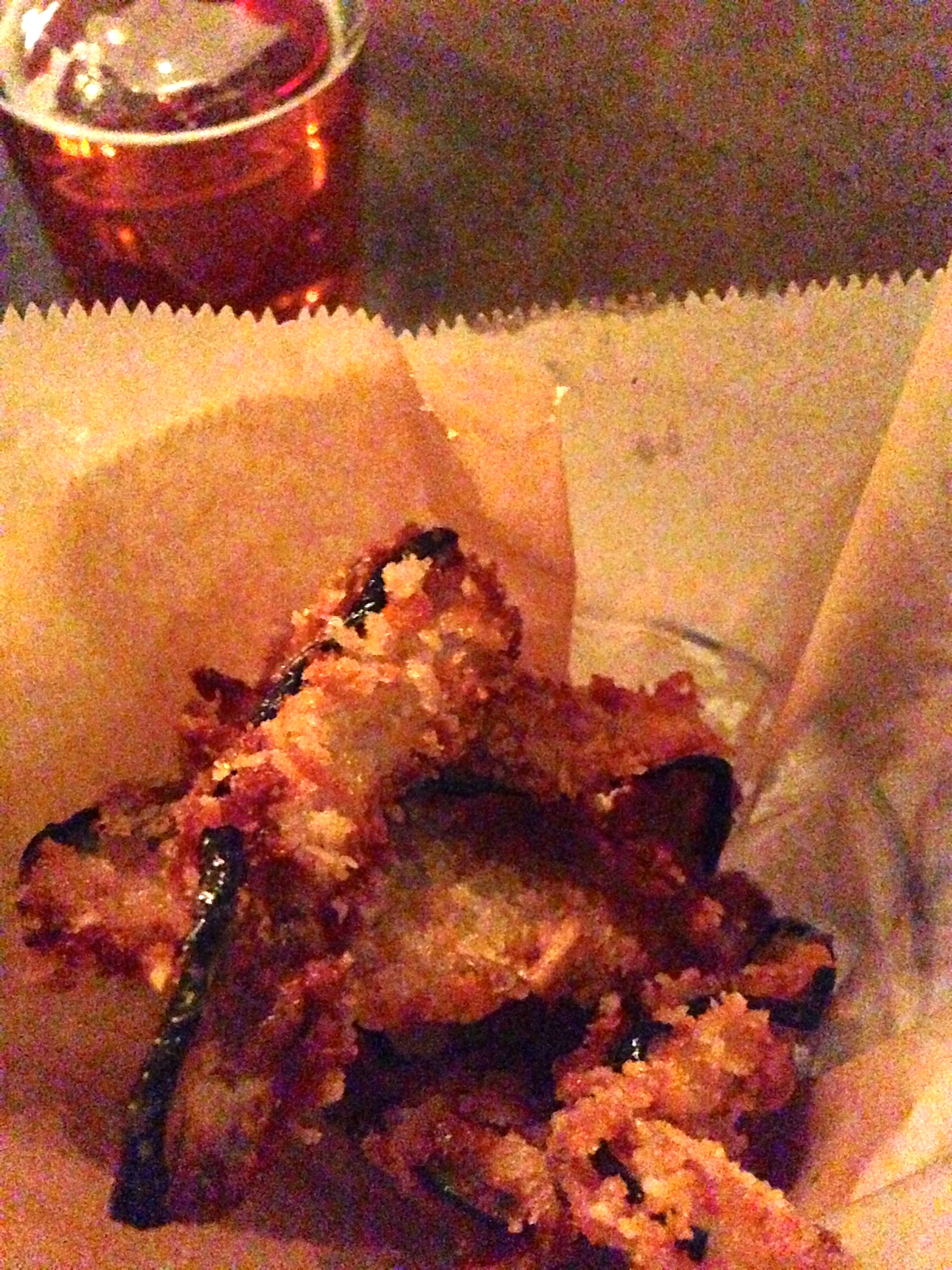 We ate dinner last night at Graze. These are fried pickles.