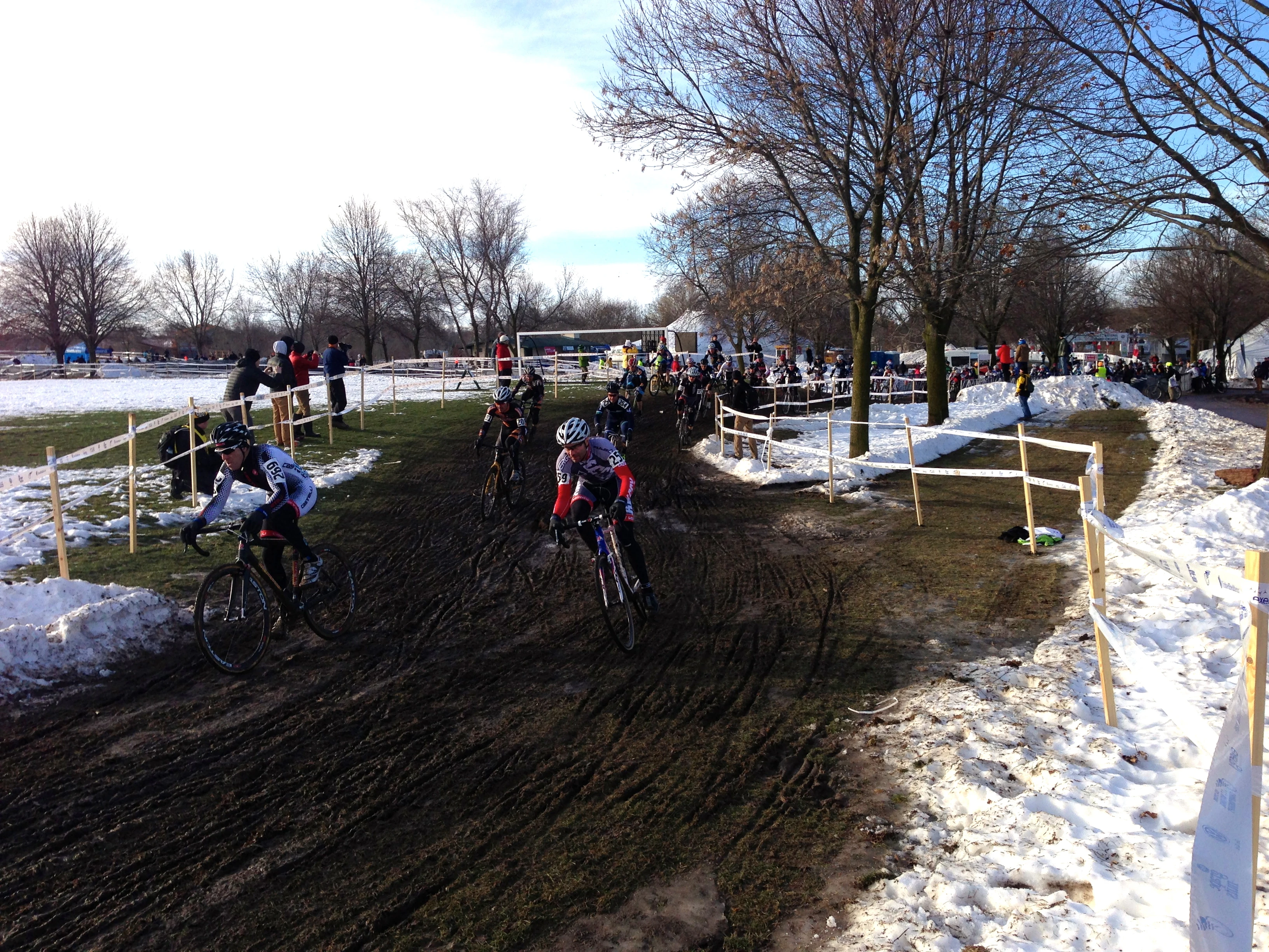 This is Shad Smith leading off the pavement in the 40 + race today.