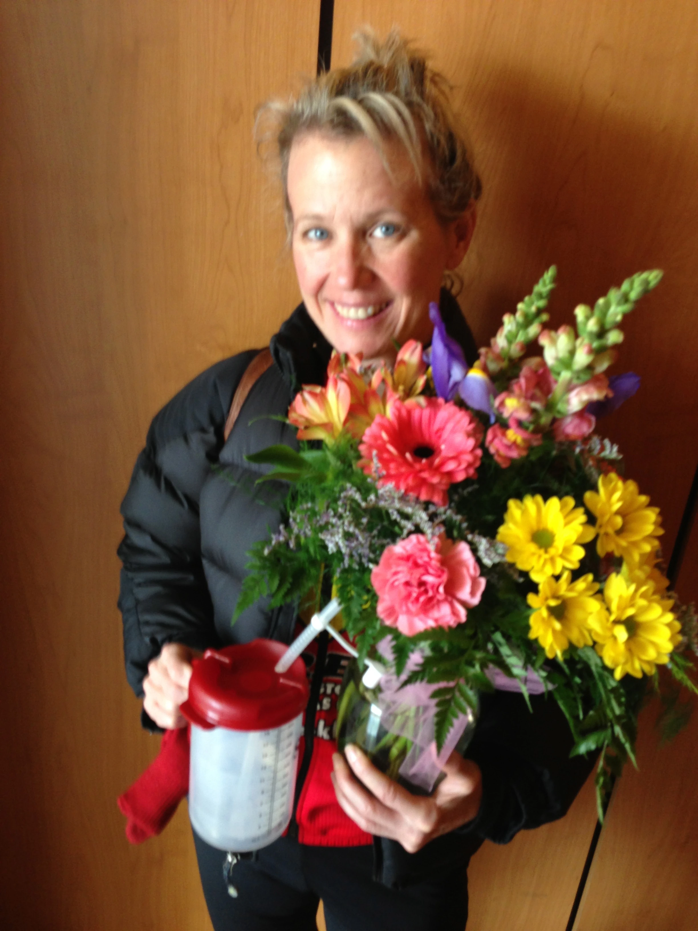 Catherine getting released from the hospital.