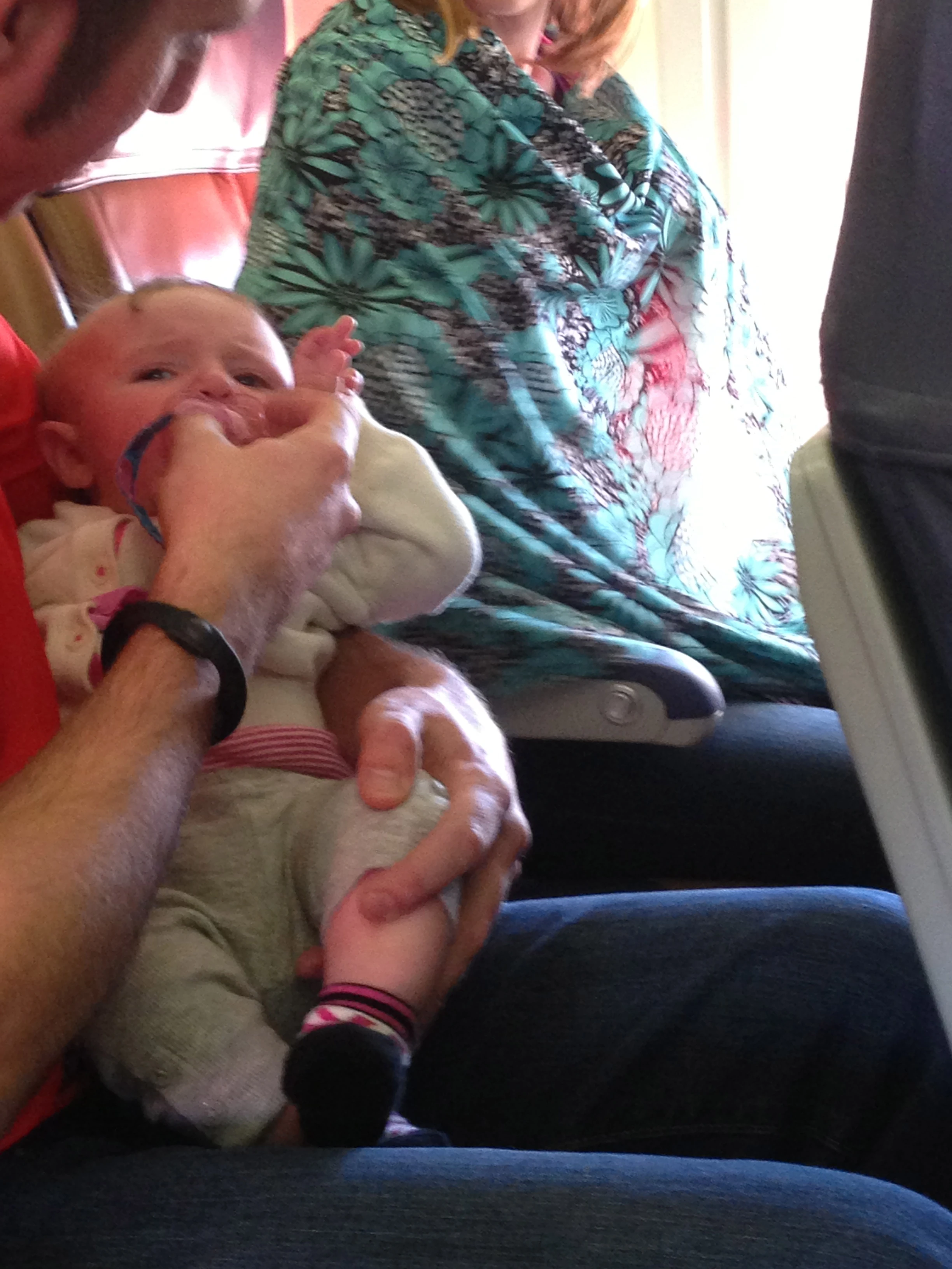 The connecting flight, I had this little guy screaming the whole way. I didn&rsquo;t mind that much.