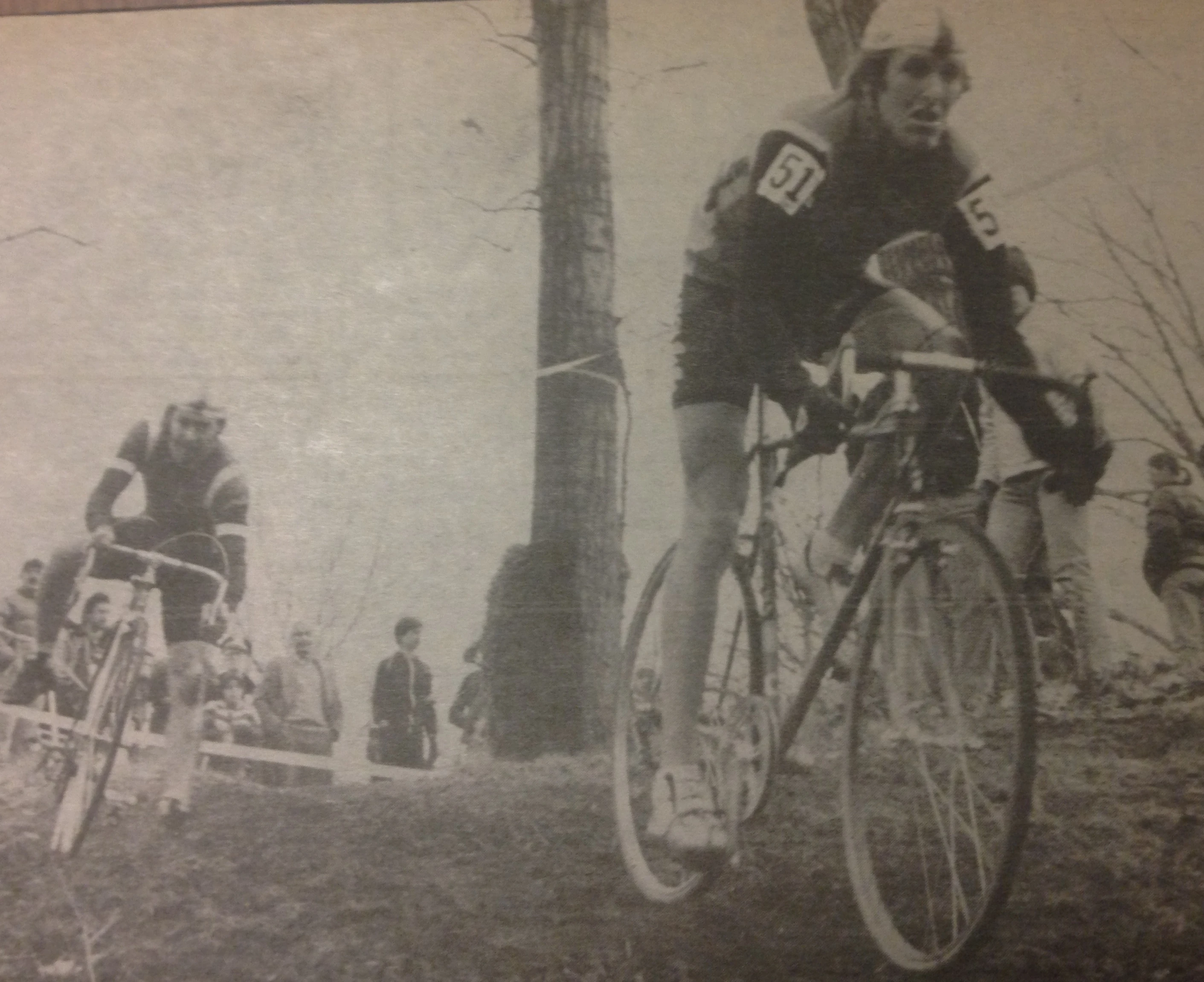 Riding here with Paul Curley. Looks like I am holding on for dear life.