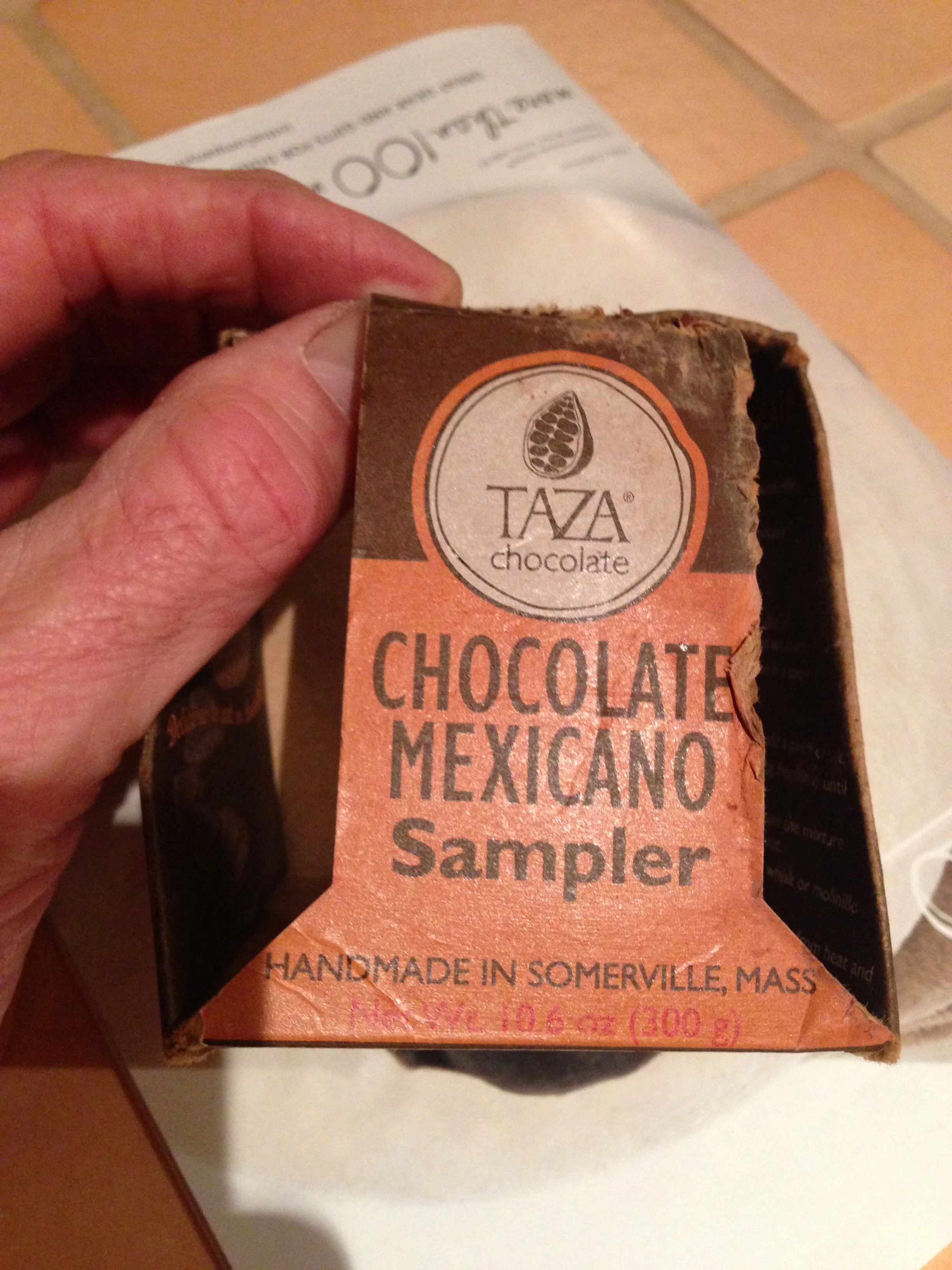 Kya ate this whole container of chocolate one night, thus having to spend the day at the emergency vets.
