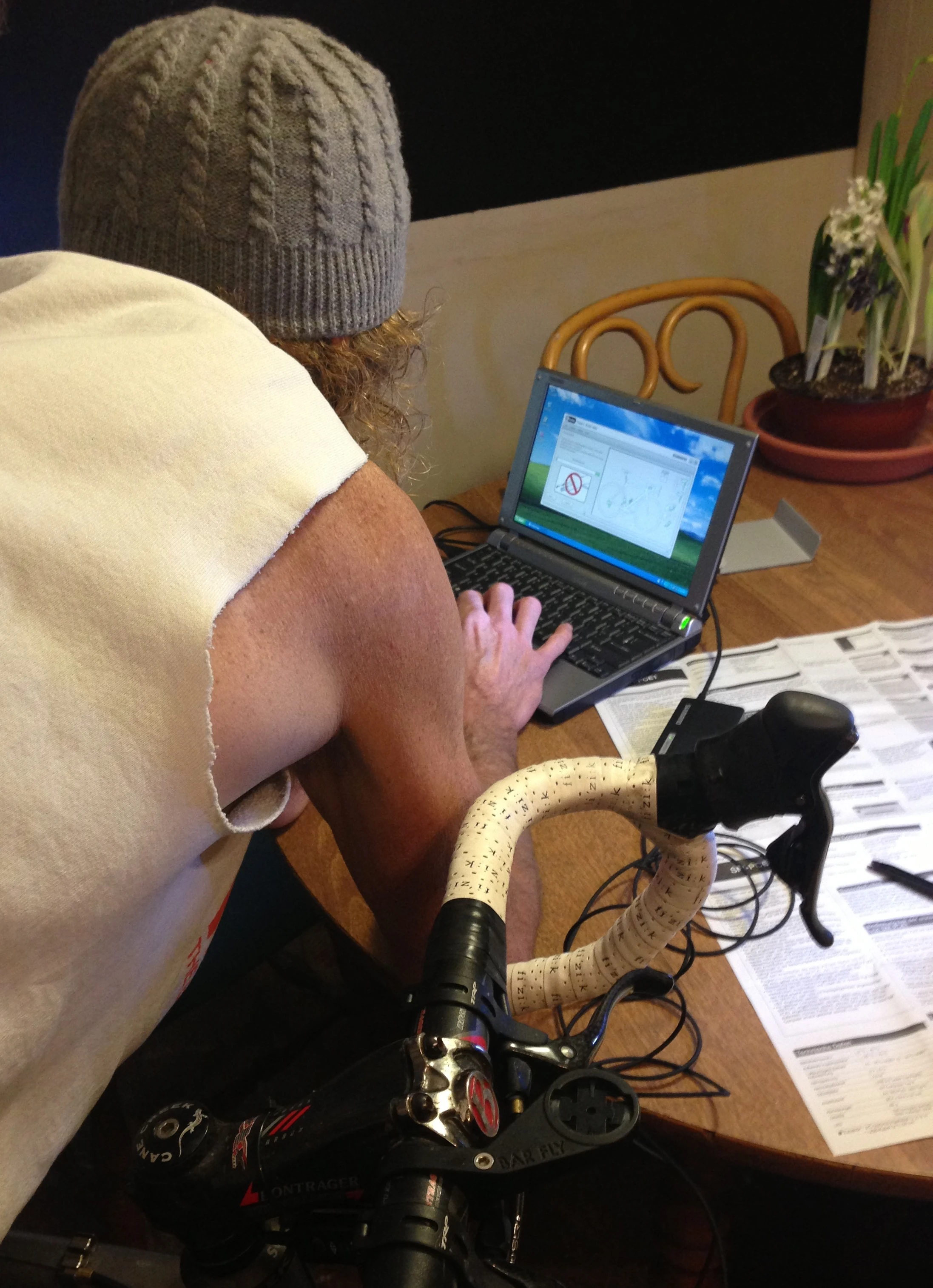 Kris came up with this little mini computer that would run the software to program the shifting.