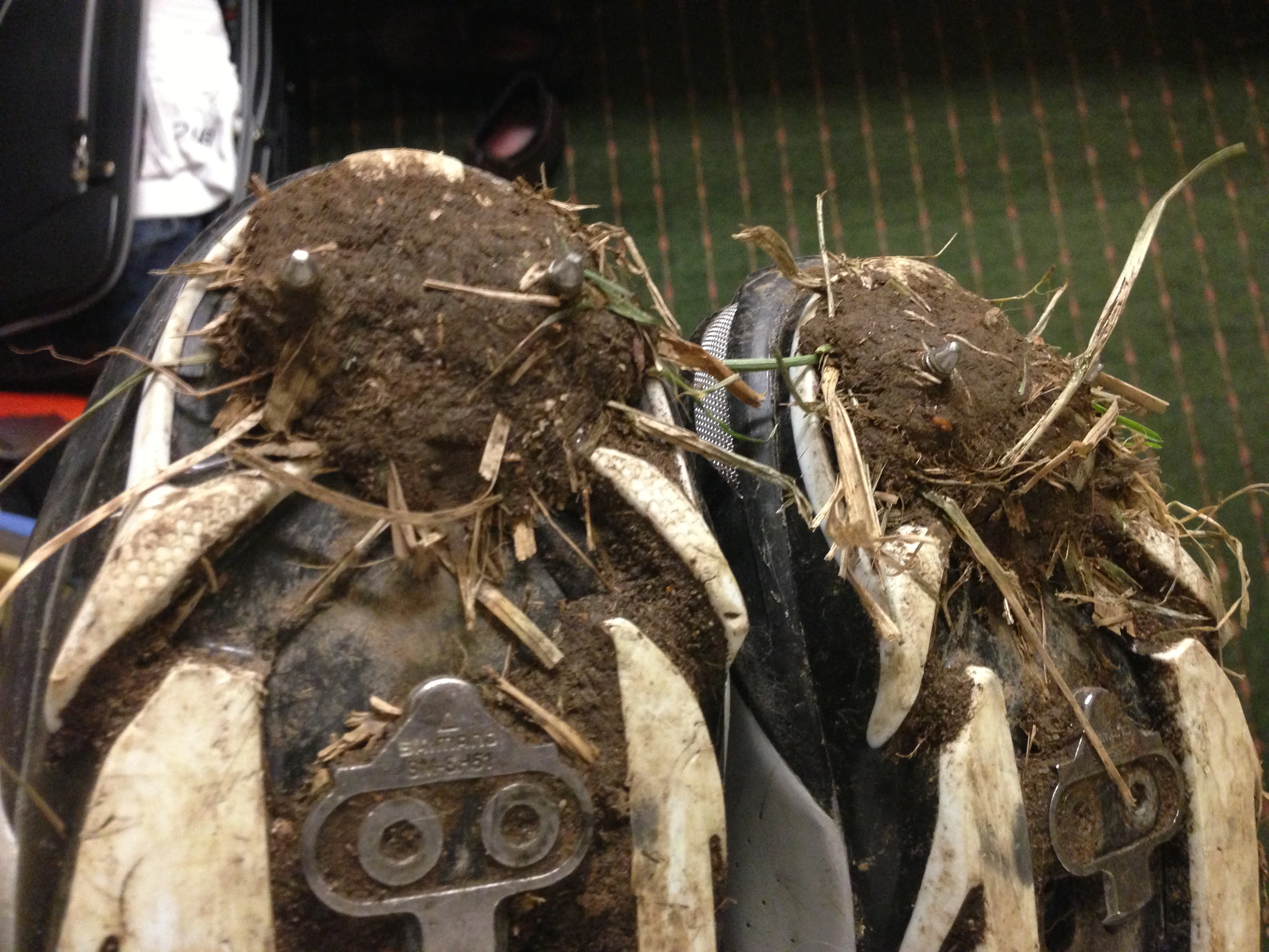 My homemade spikes are going to come in handy here. This is after just walking one hill, one time.