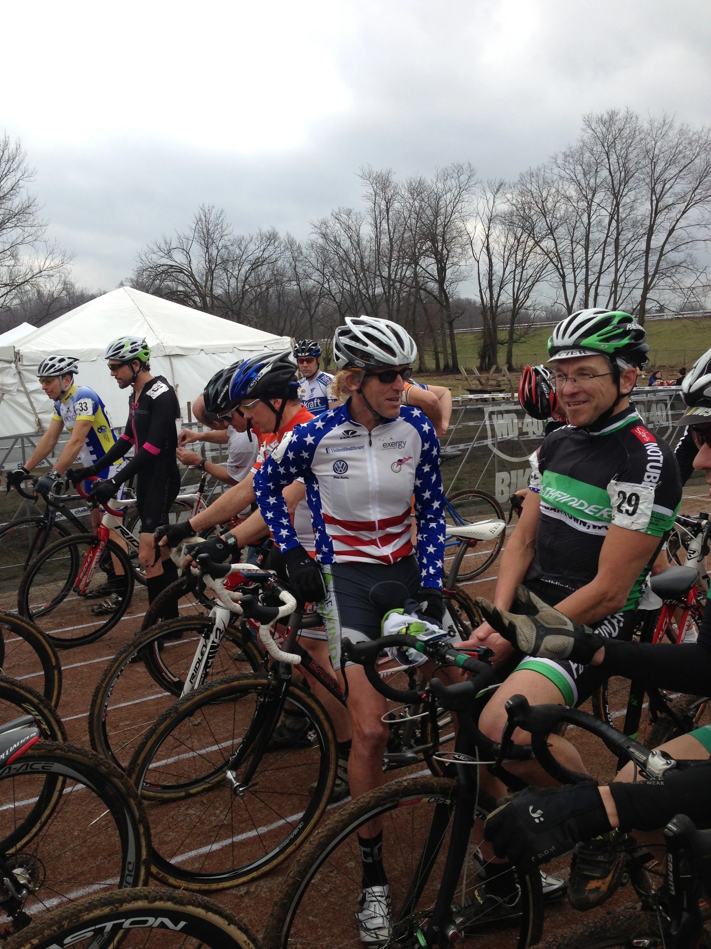 At the start, talking with Gunnar.