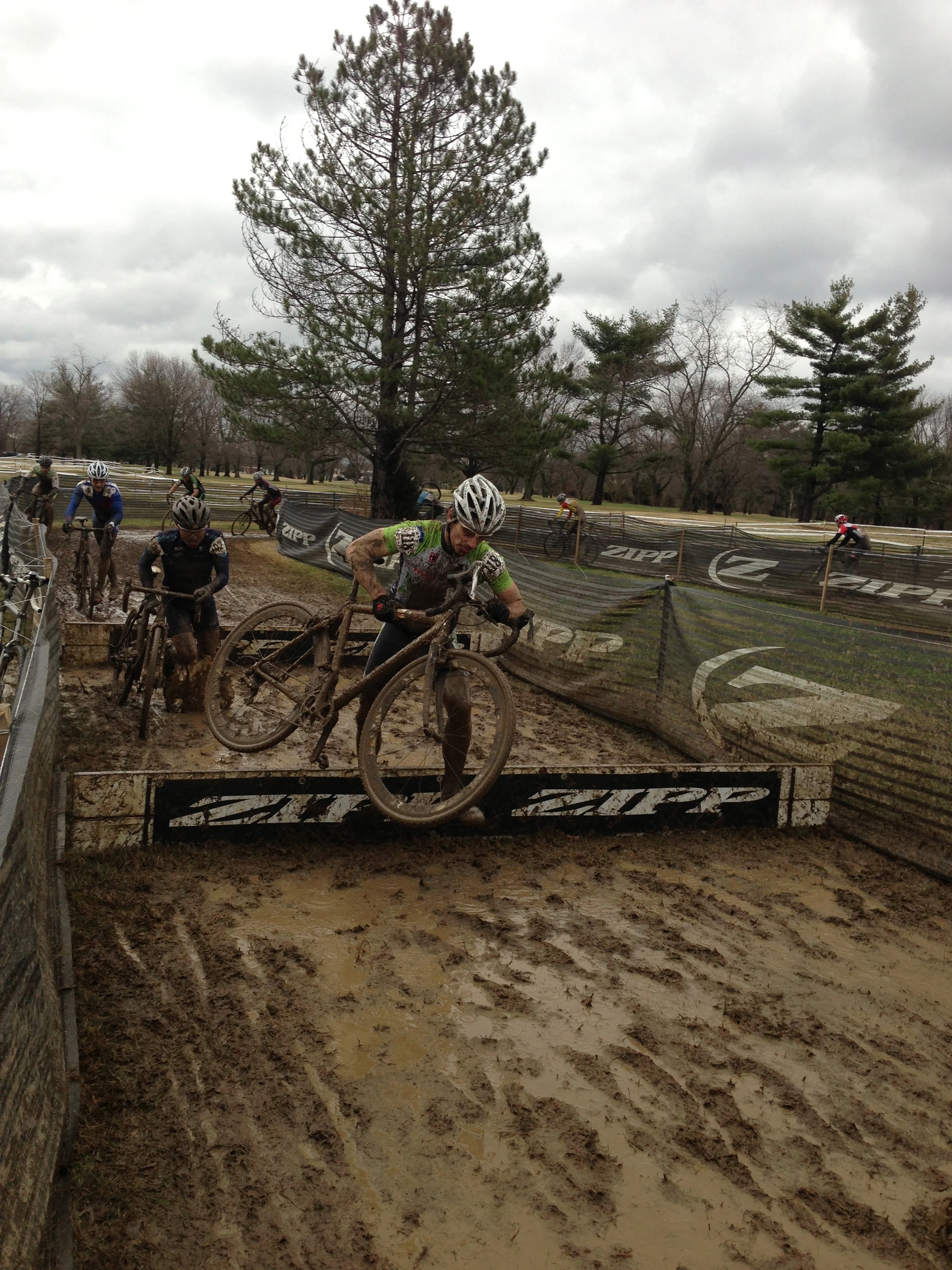 Bill, barely clearing the 2nd barrier. He said that the 2 laps he raced was the hardest thing he could remember doing recently.
