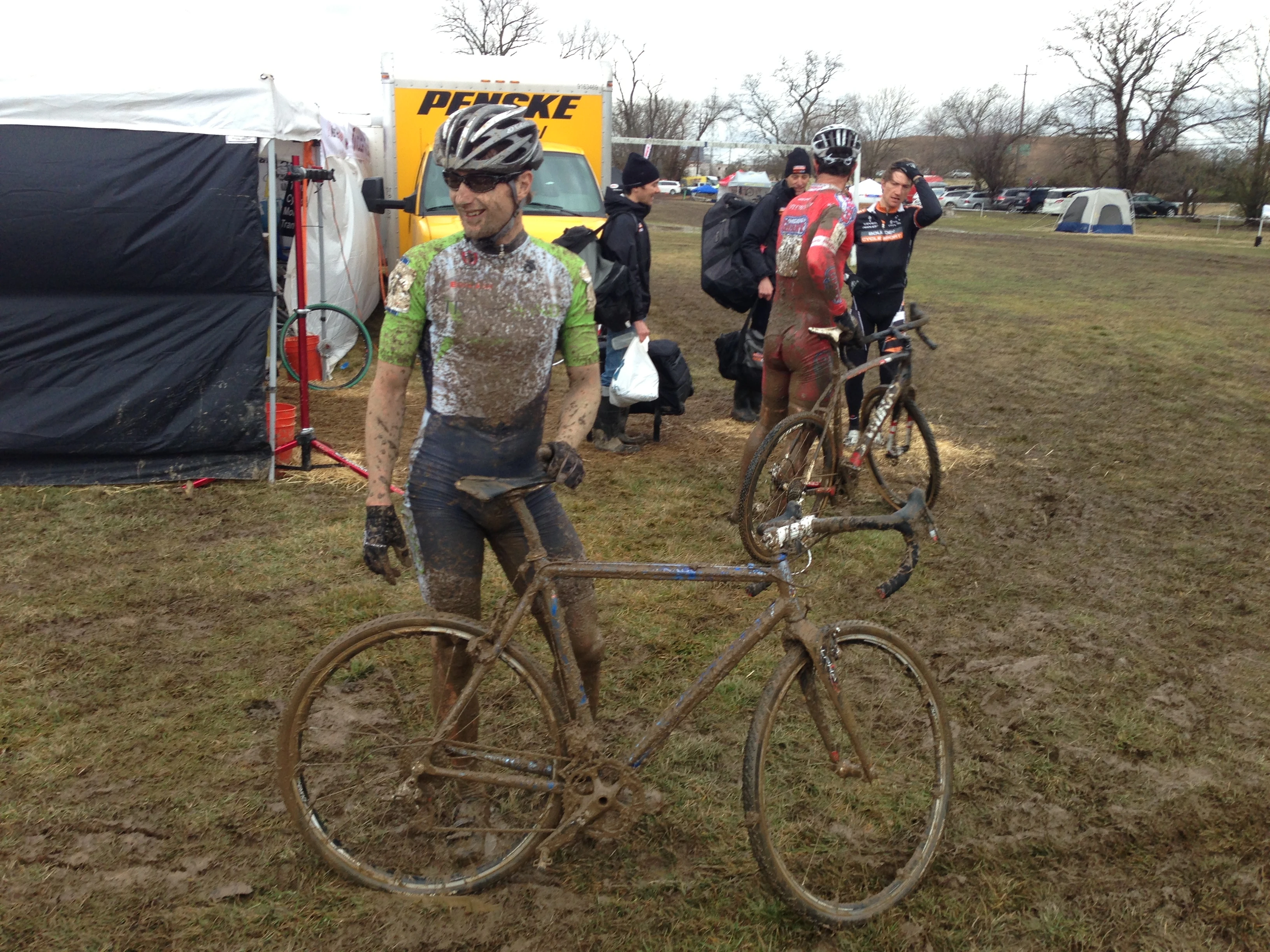 Brian finished 6th in his qualifying race, after having some grass-in-the-cogs issue. I don’t think he wants it to freeze up tonight.