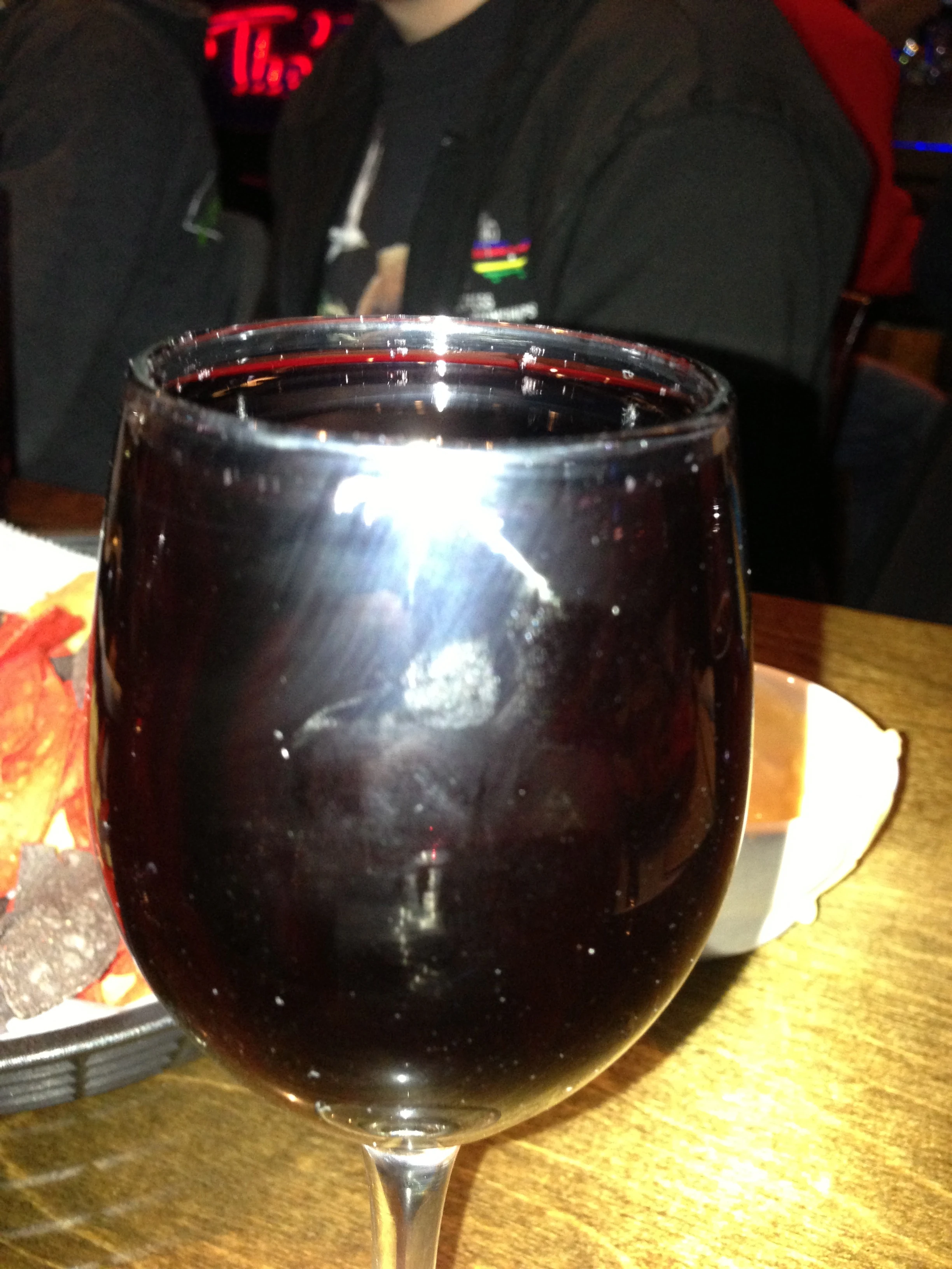They give a very generous pour of wine here in Louisville.