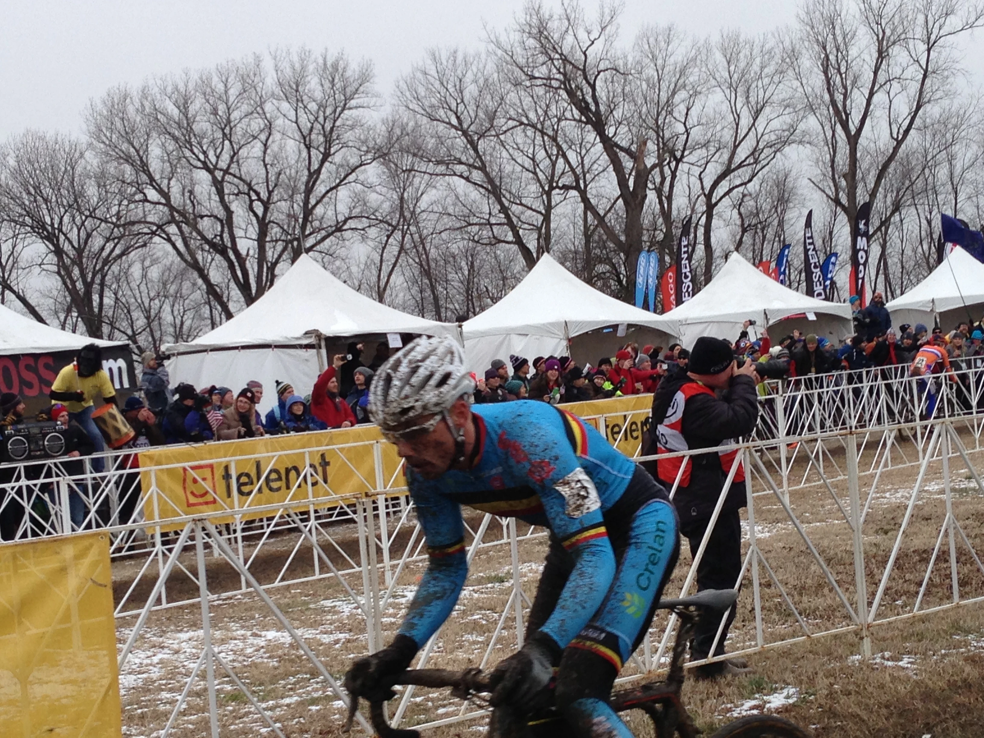 Sven after the barriers.