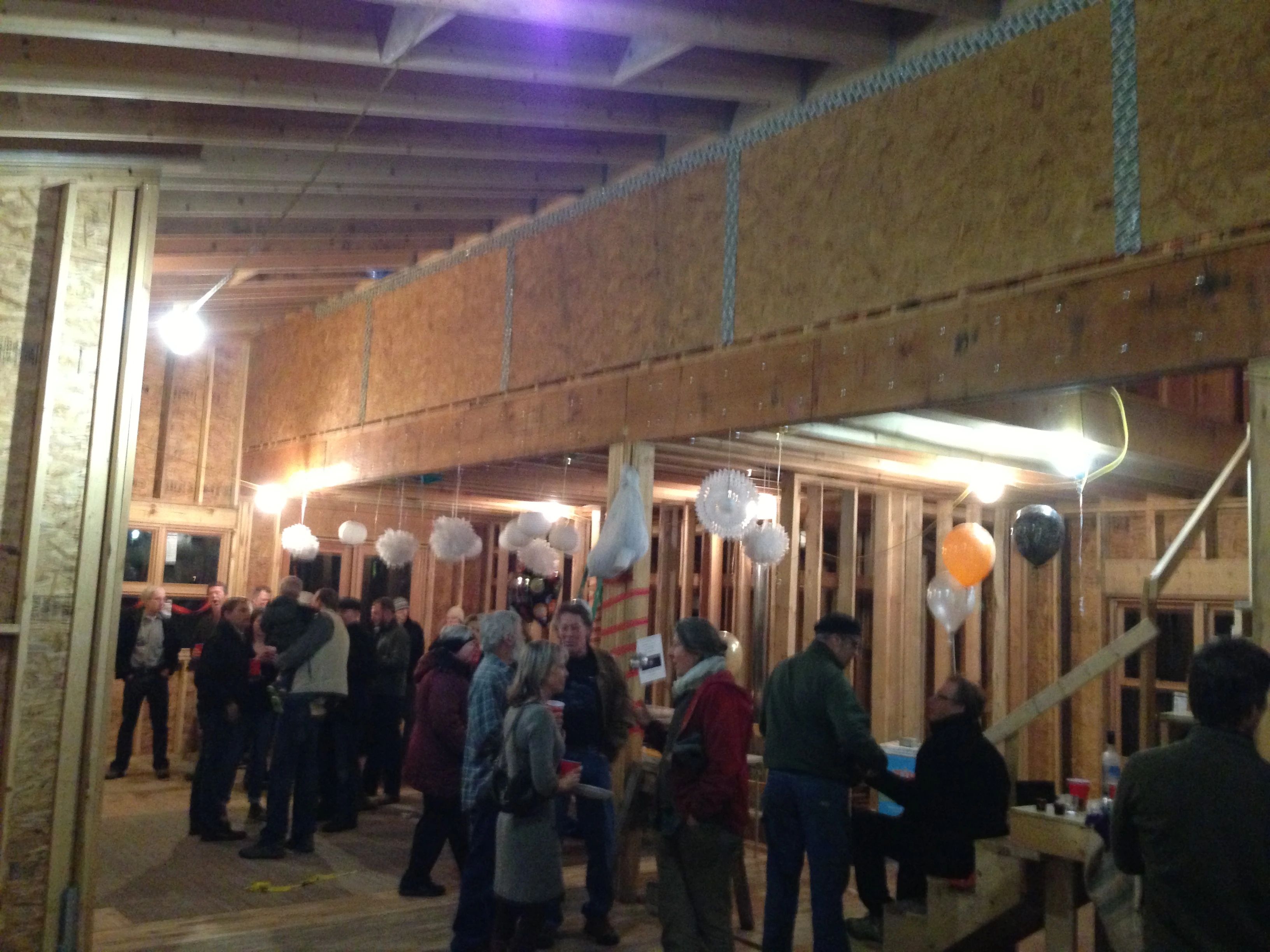 Friday night we drove over to Lawrence to celebrate Matt&rsquo;s birthday. This is his house in North Lawrence that is under construction. 