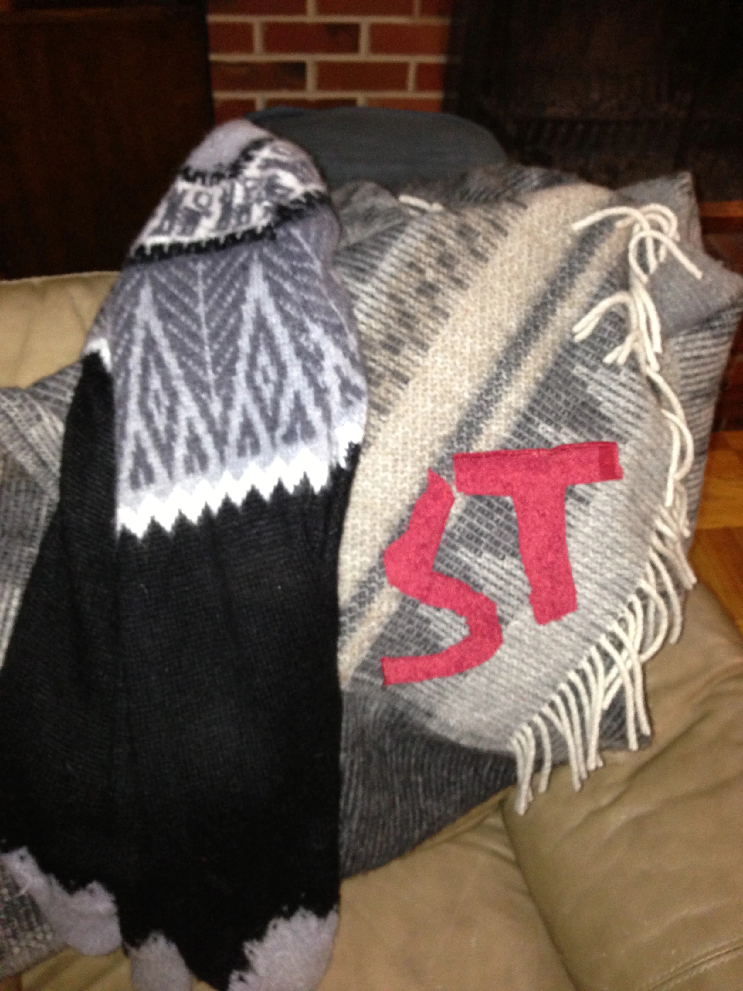 Keith and Catherine gave me an alpaca sweater, plus a super nice alpaca blanket. Catherine sewed my initials into the blanket so nobody at the hospital will make off with it. I think she doesn&rsquo;t quite understand the outpatient part of outpatient surgery.