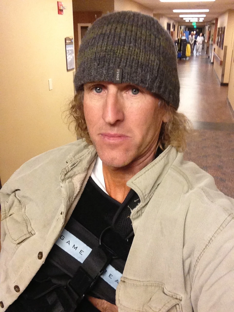 Wondering the halls late at night.