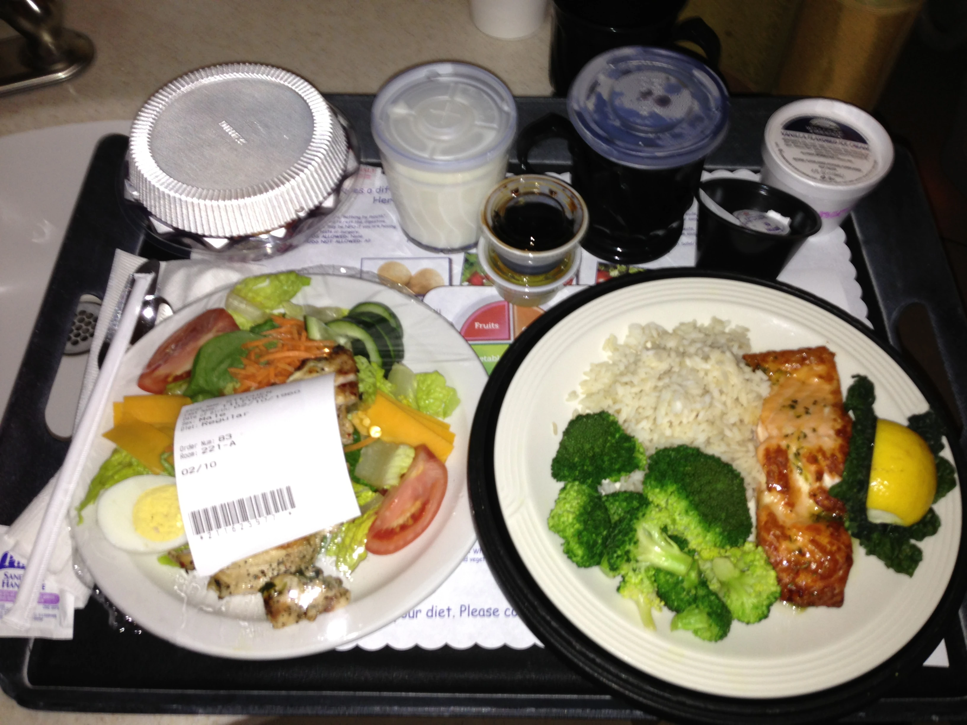 Dinner was good, but I had to eat at 6:30, so ordered a lot. Trudi ate the salad.