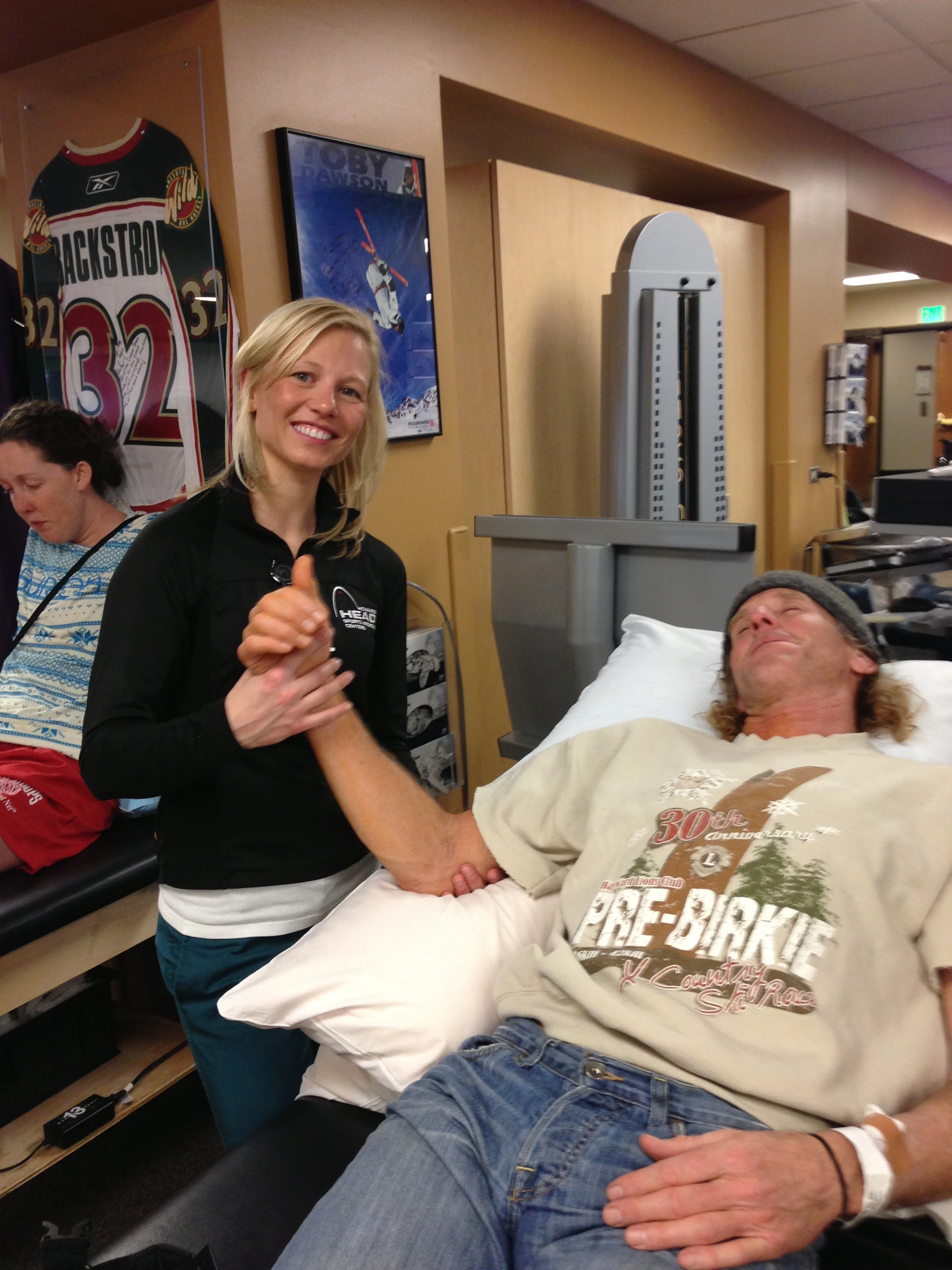 This is Brooke, my physical therapist at the Steadman Clinic. She&rsquo;s really great and super gentle. 