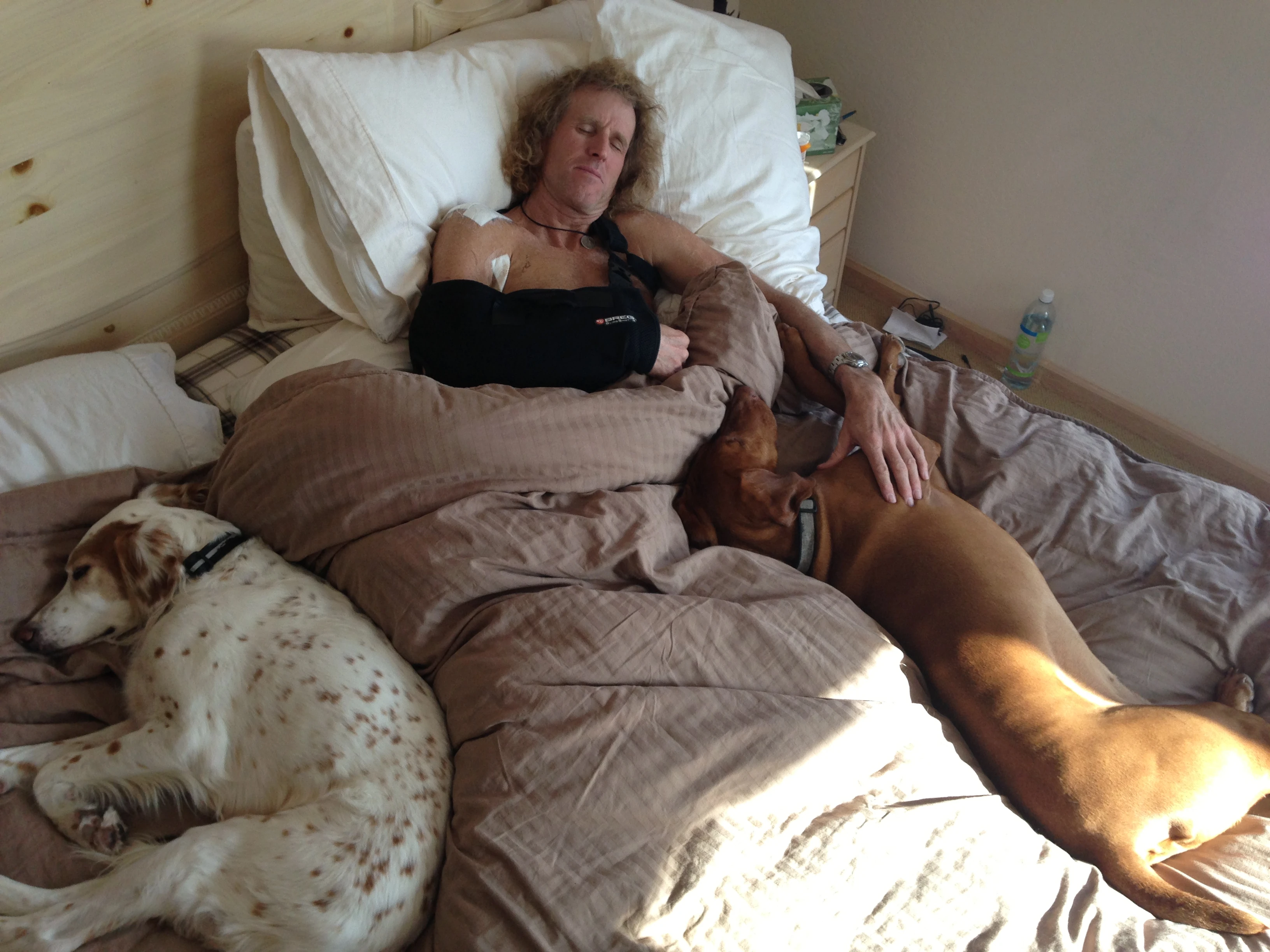 This is the other position I&rsquo;m in most of the rest of the day. Dogs always seem to know when someone doesn&rsquo;t feel good, plus they don&rsquo;t really ever need an excuse to take a nap.