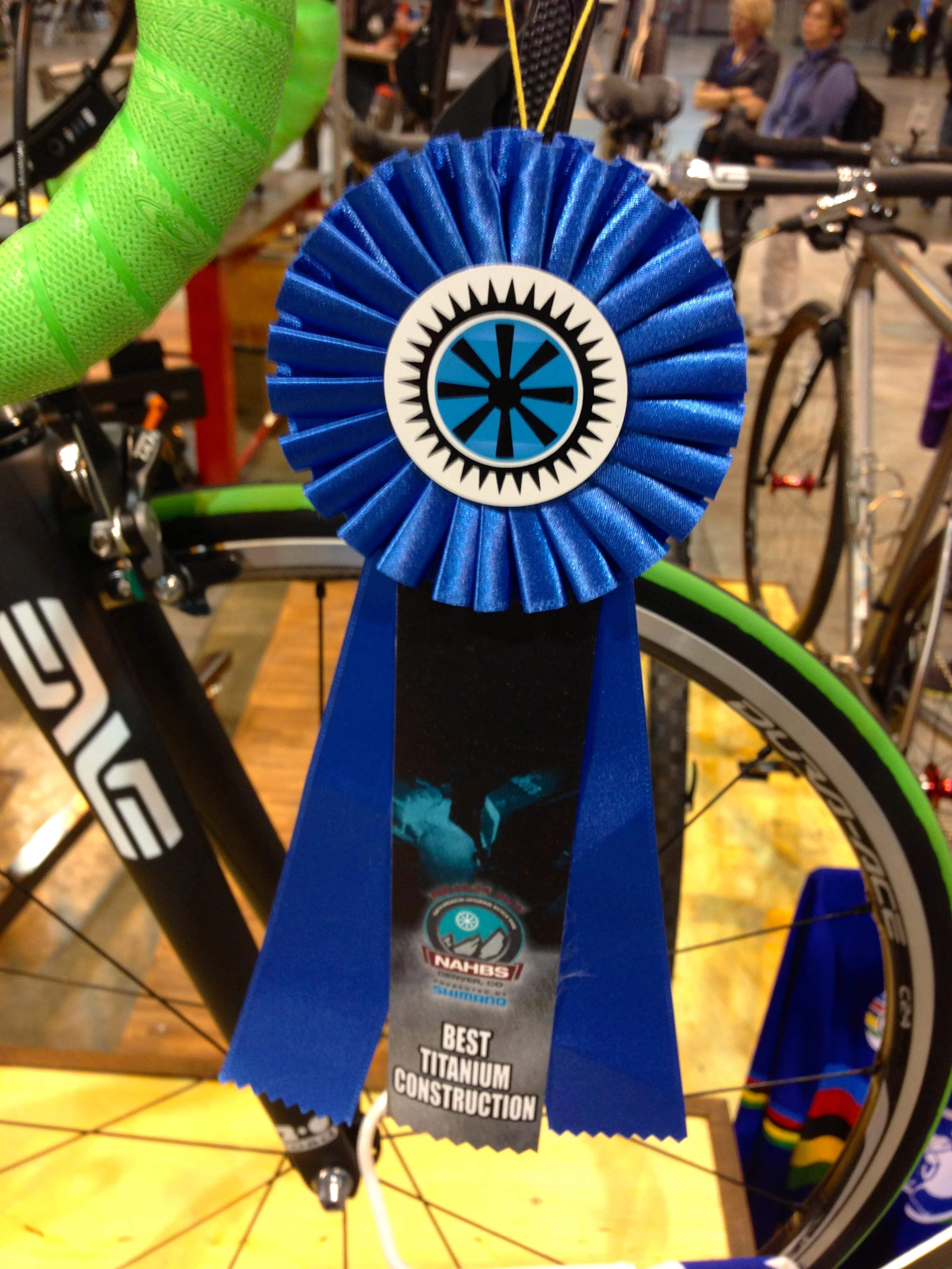 Kent won Best Titanium Construction award, which he nearly always does. His bikes are beautiful.