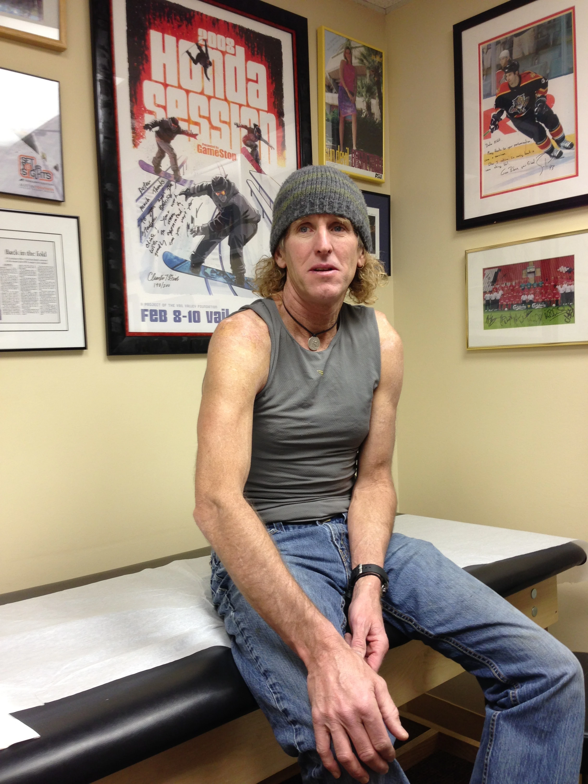 After getting all the bandages off at the doctor&rsquo;s office.