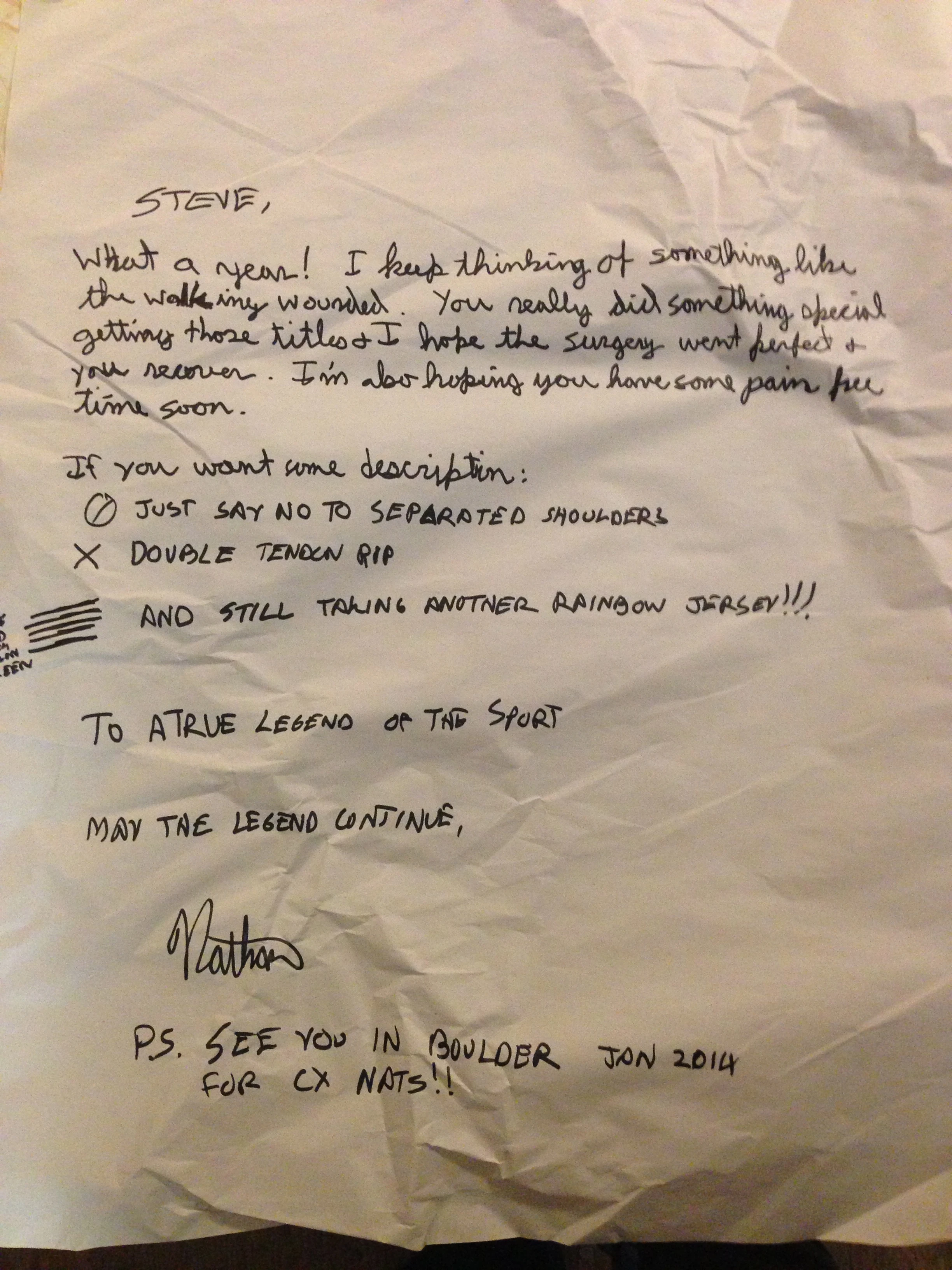 A note on the wrapping paper explaining the symbols. Click twice to enlarge.