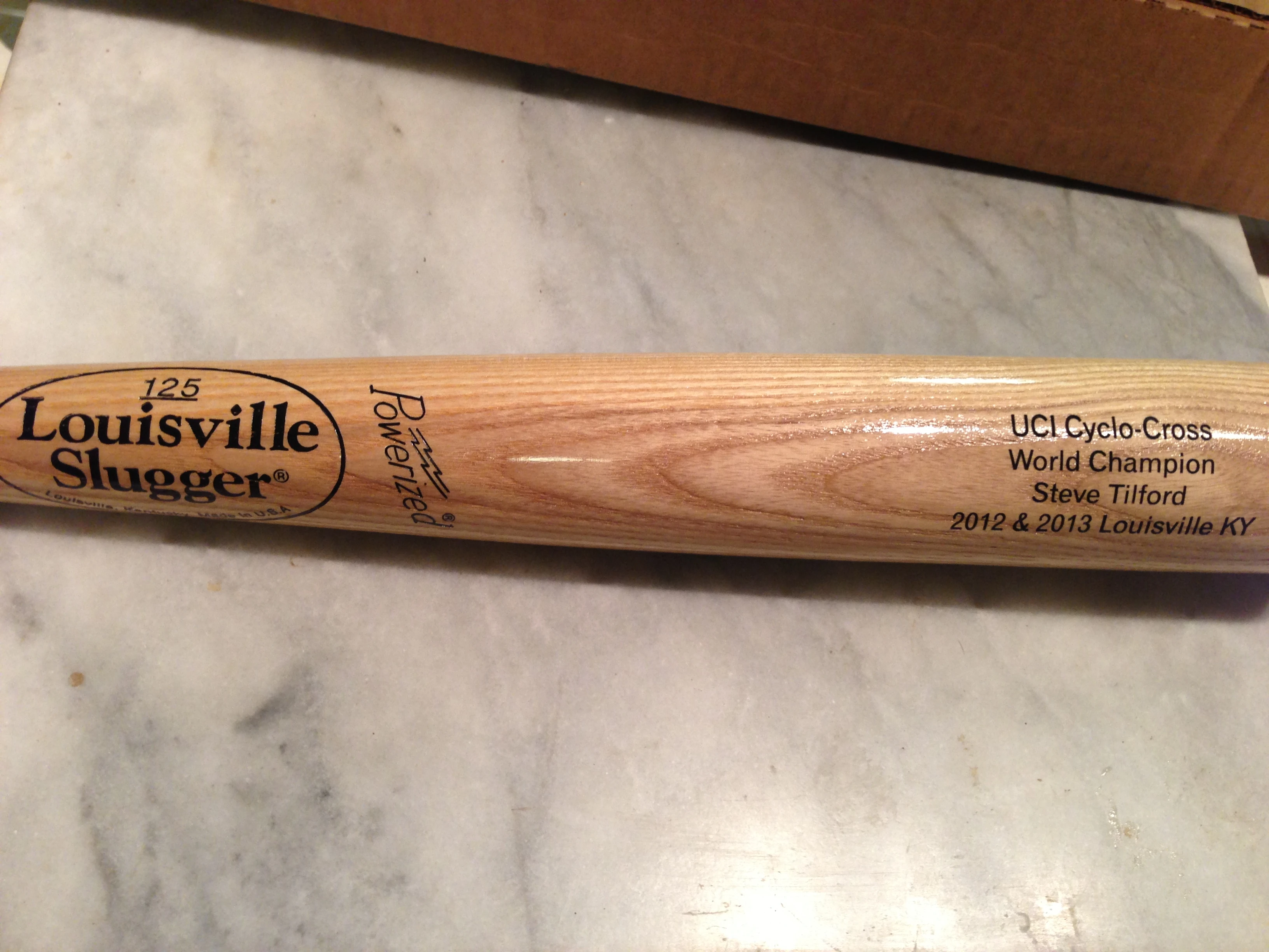 The Louisville Slugger bat. I&rsquo;m definitely going to hit some balls with it when my shoulder is better.