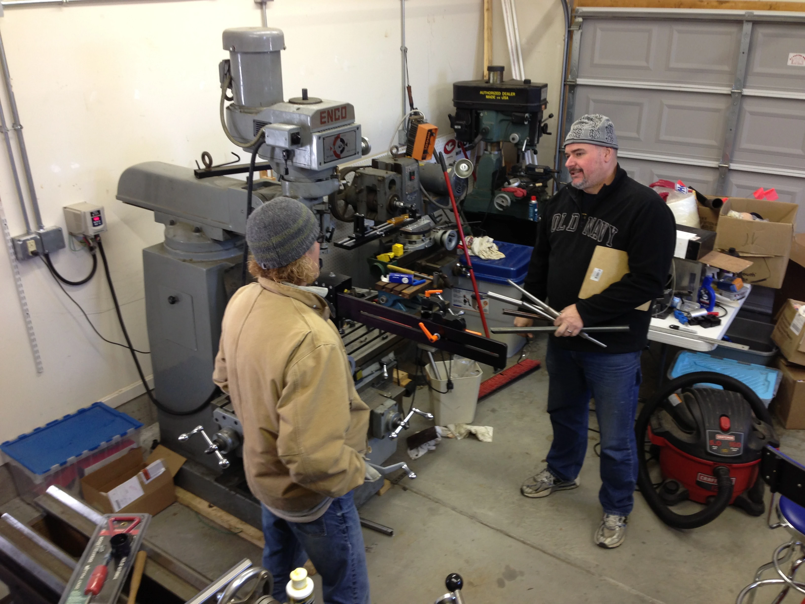 Talking to Don in one of his shops.