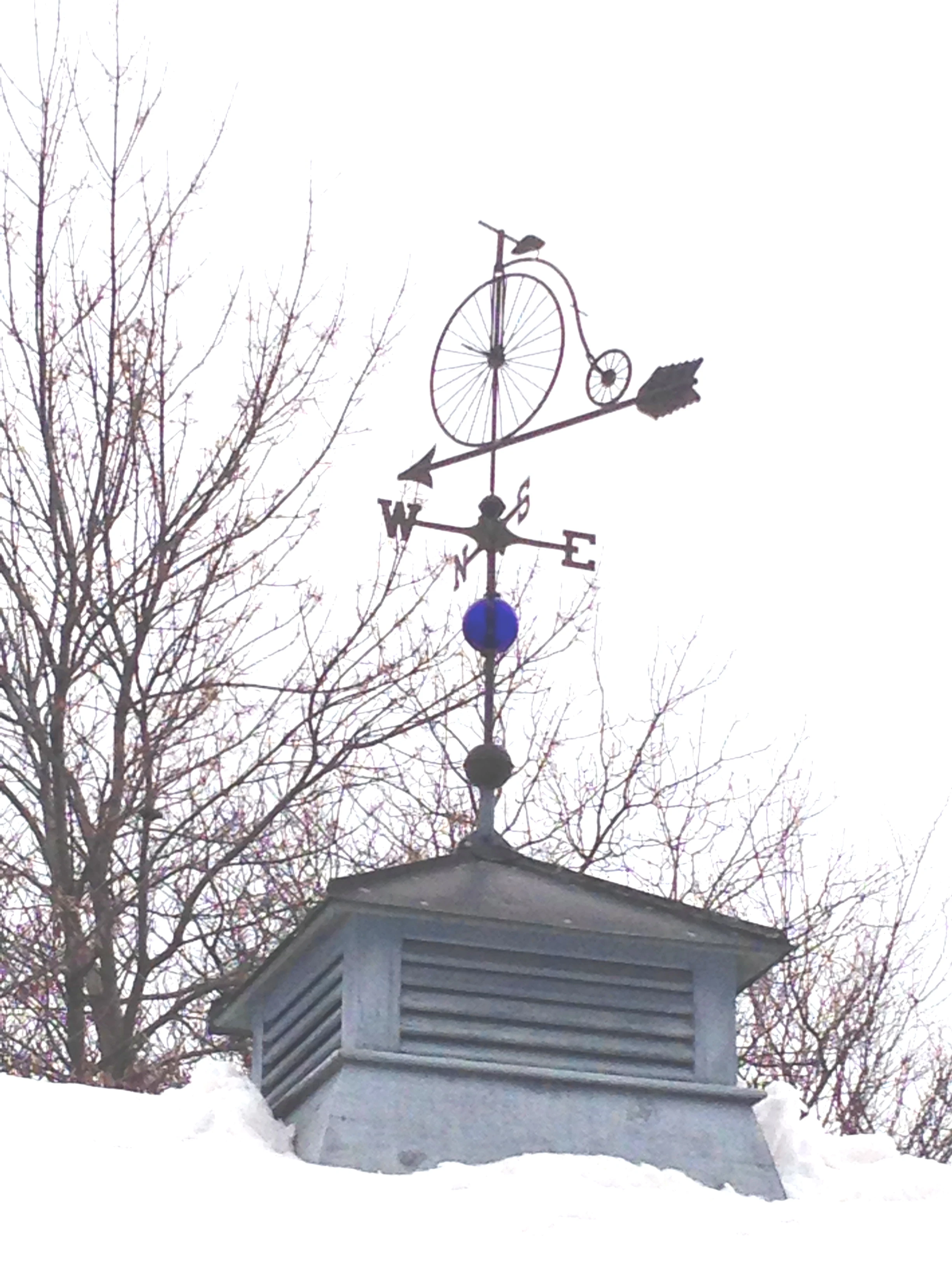 I built this a long time ago when I was re-roofing my house. It is made of copper and is standing seam. I would like to do more things with copper when my arm gets better.