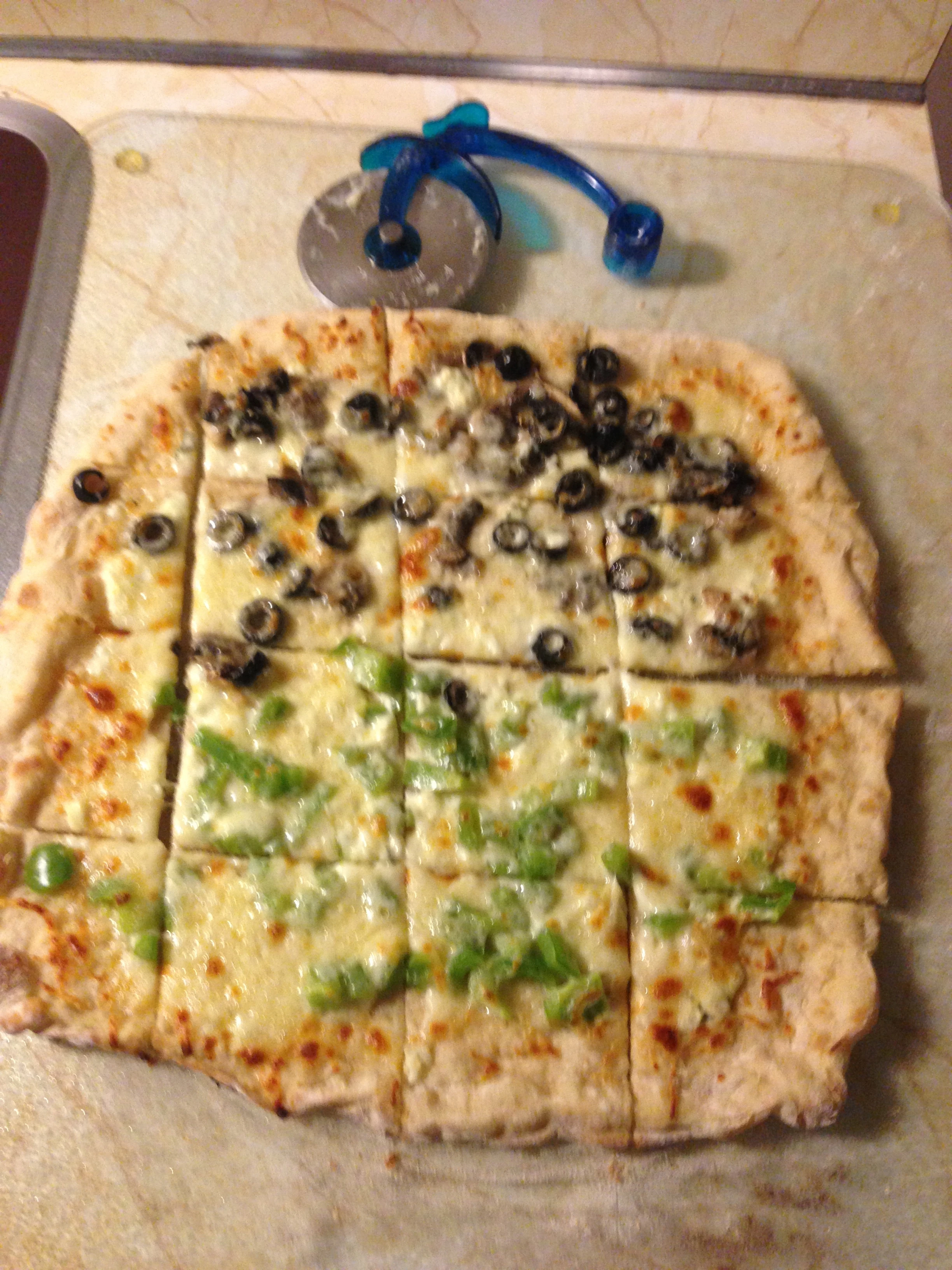 I think I made 7 or 8 pizzas. It was the first time that I&rsquo;ve ever had left overs.