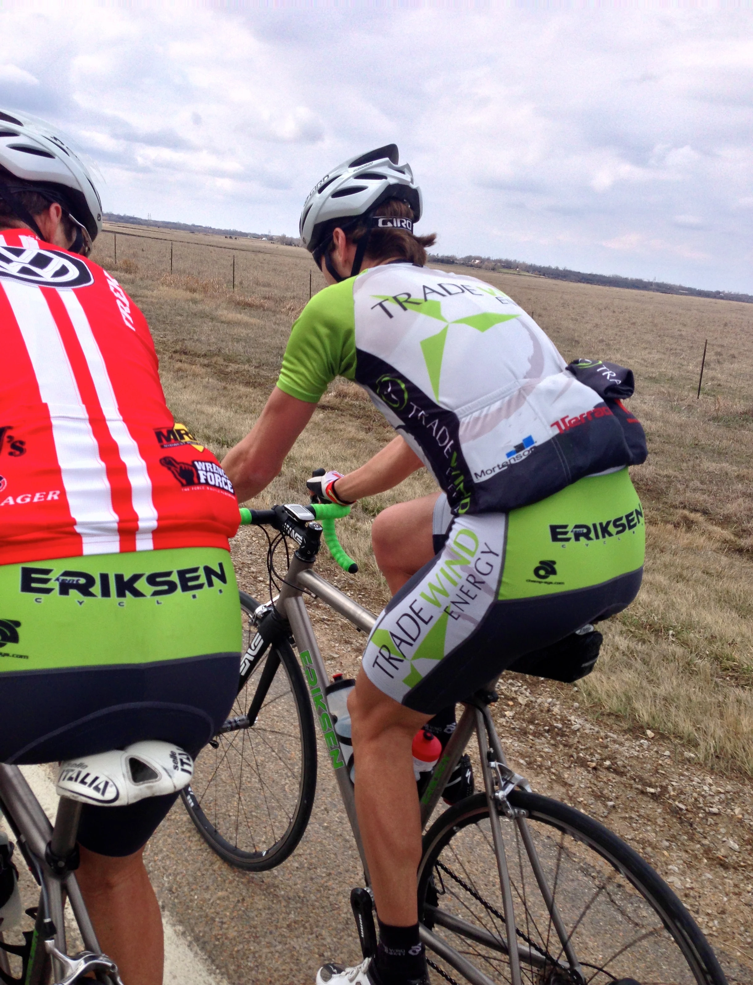 Sitting behind Bill and Brian for most of the headwind yesterday.