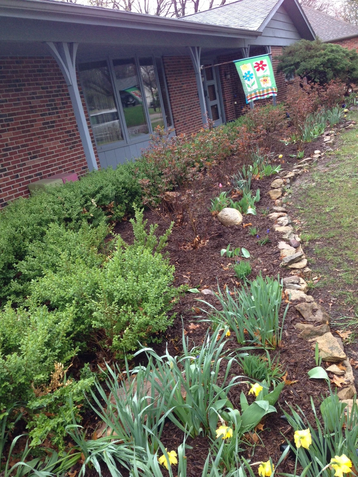 It is easy to spread it in the front, but around back took more effort.