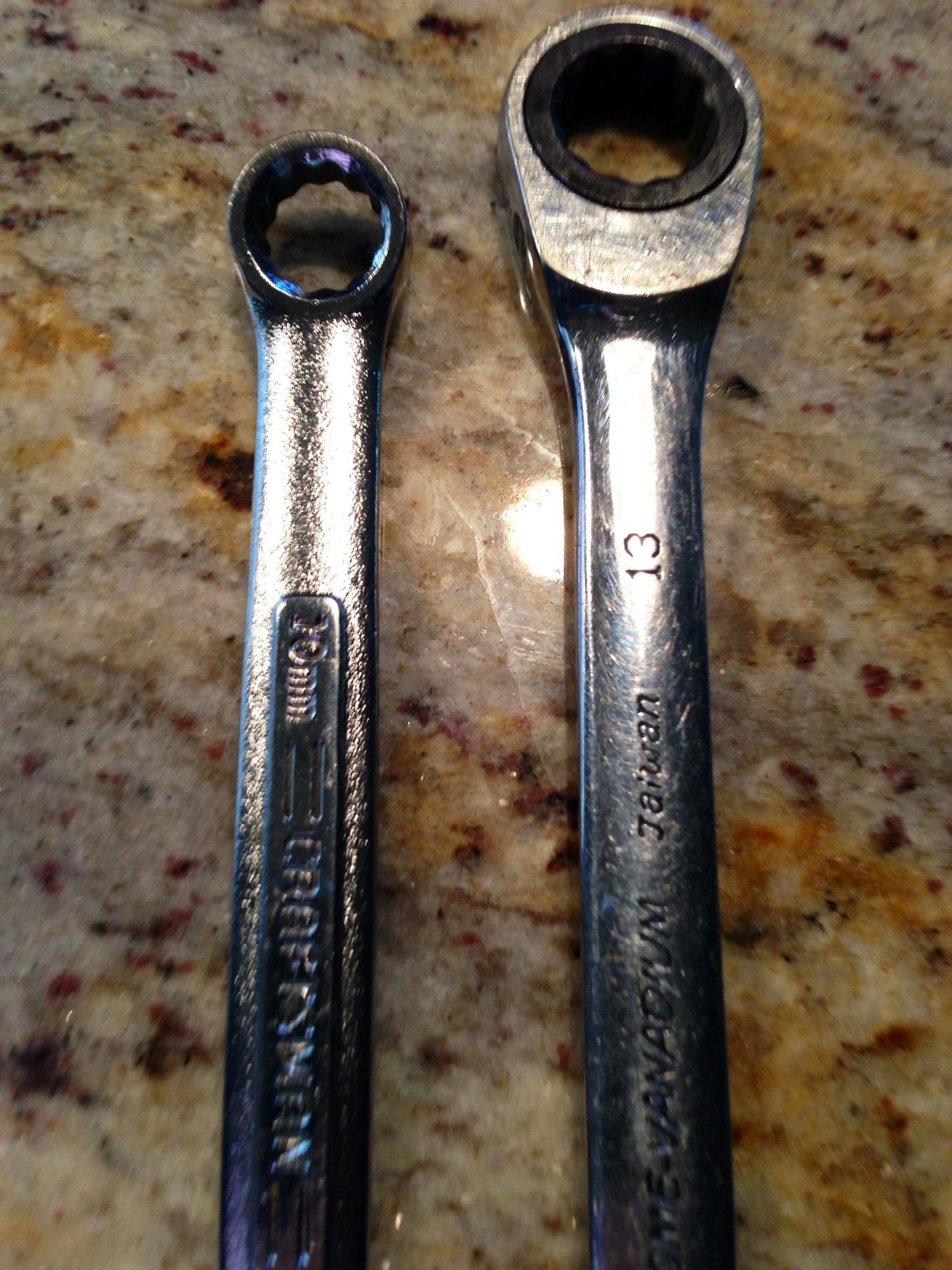 The wrenches. Only one is a Craftsman. (I know Ann, &ldquo;What are those doing on my kitchen counter?)