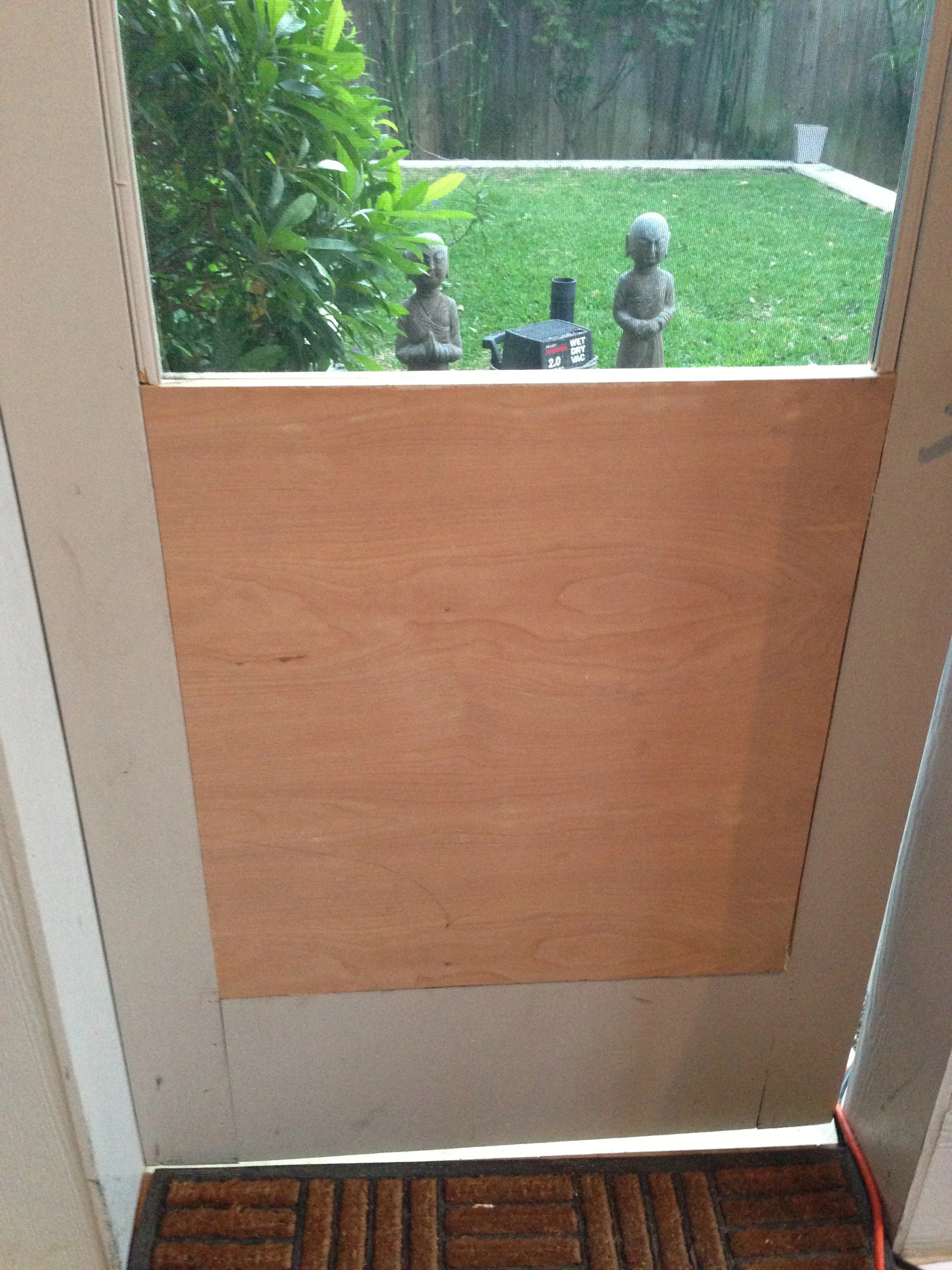 Start of the dog door project.