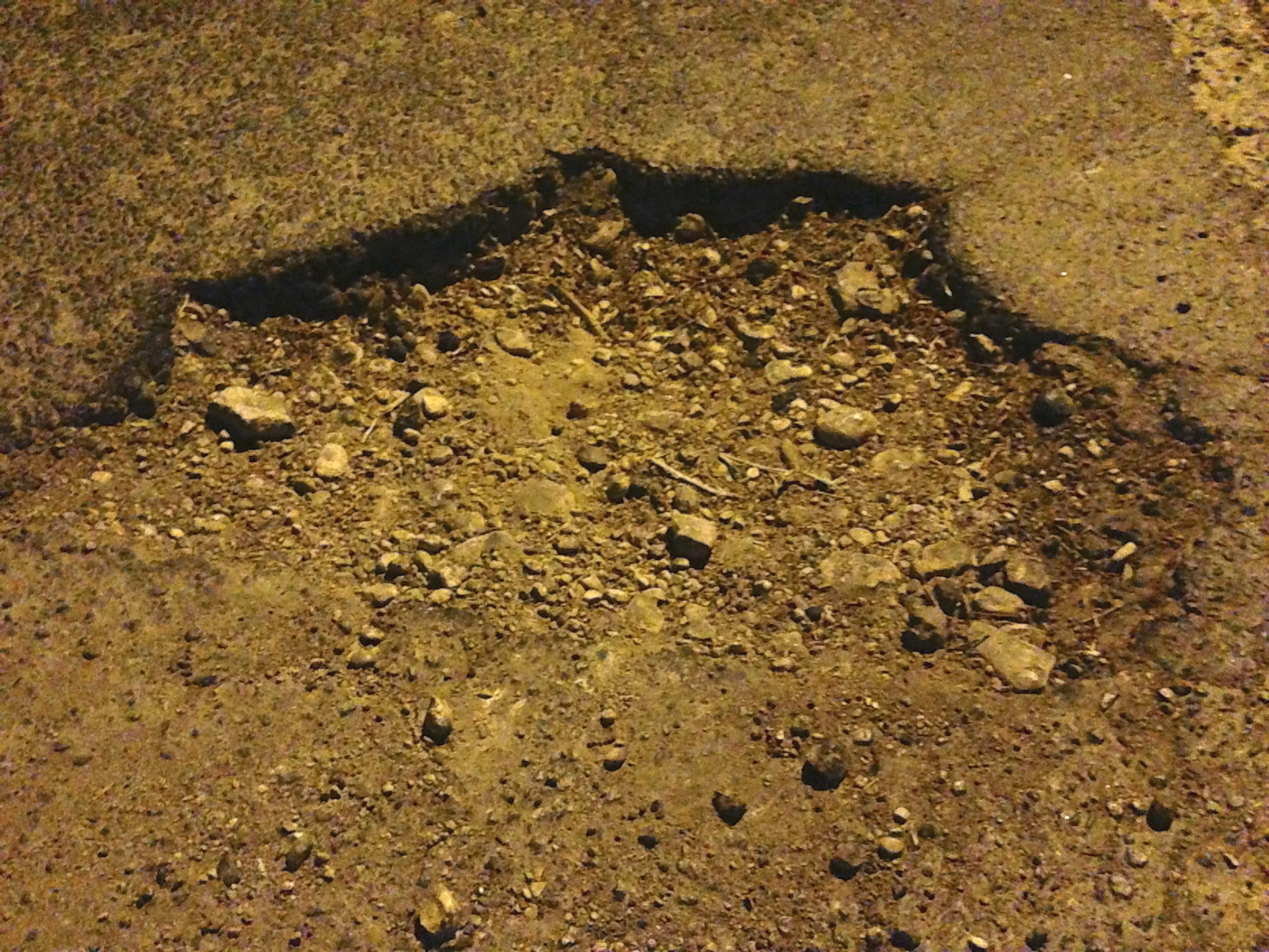 The culprit. It wasn&rsquo;t all that deep, but I was going slow, looking back. 