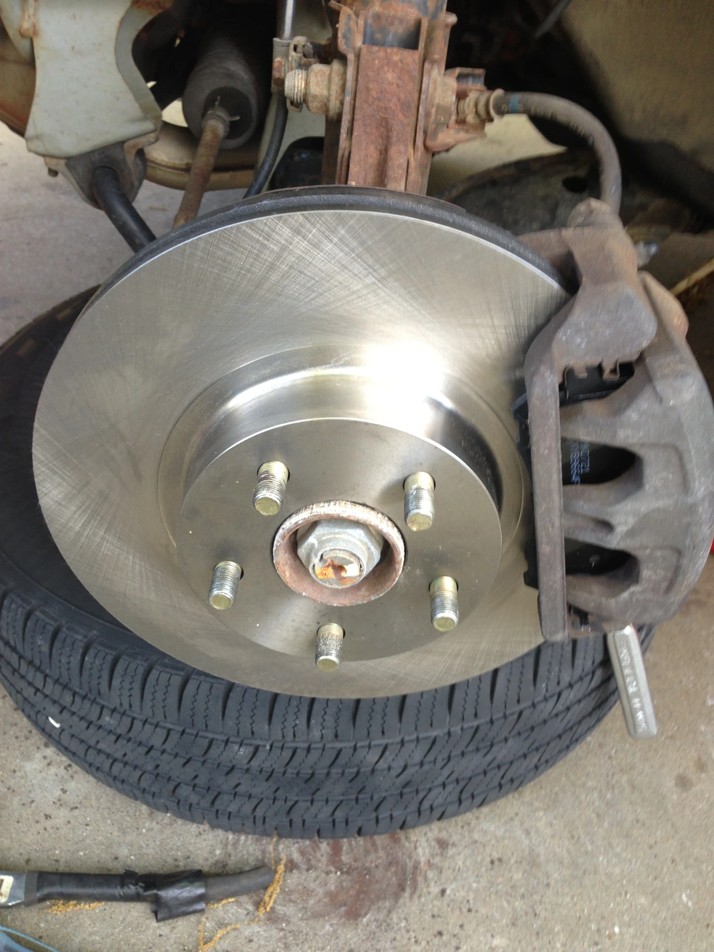 New brakes. I don&rsquo;t know why I keep posting photos of brake jobs. I think it is because just looks so nice compared to before.