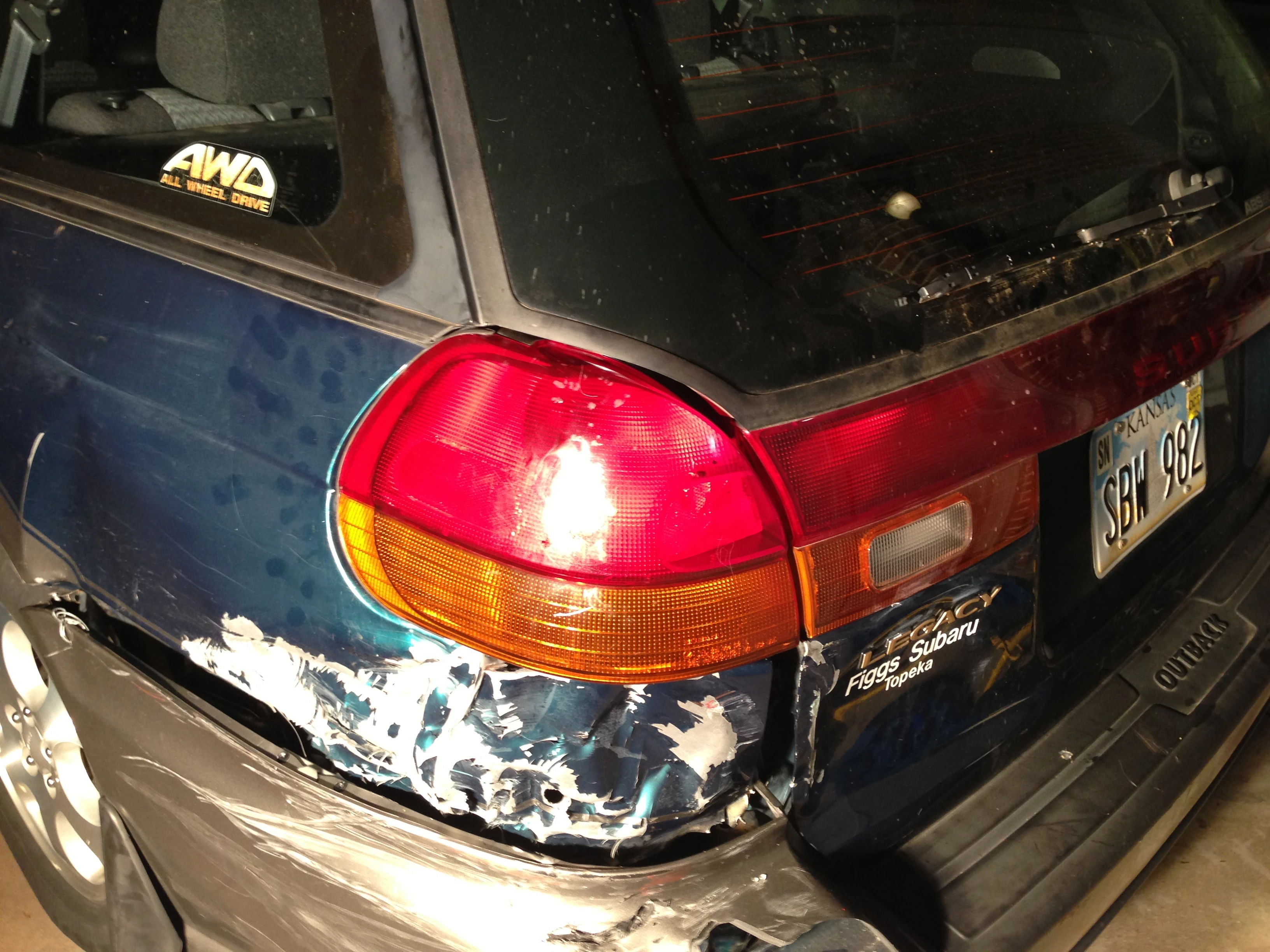 After going for a short ride, I spent the rest of the night pounding and prying the back quarter panel of Bill&rsquo;s car so I could reattach the tail light I fixed. I&rsquo;m getting the car from Bill and taking it up to Ames, Iowa for Michael. Actually, the new plan is that Bill drives it there today on the way up to Minneapolis to race with Brian. 