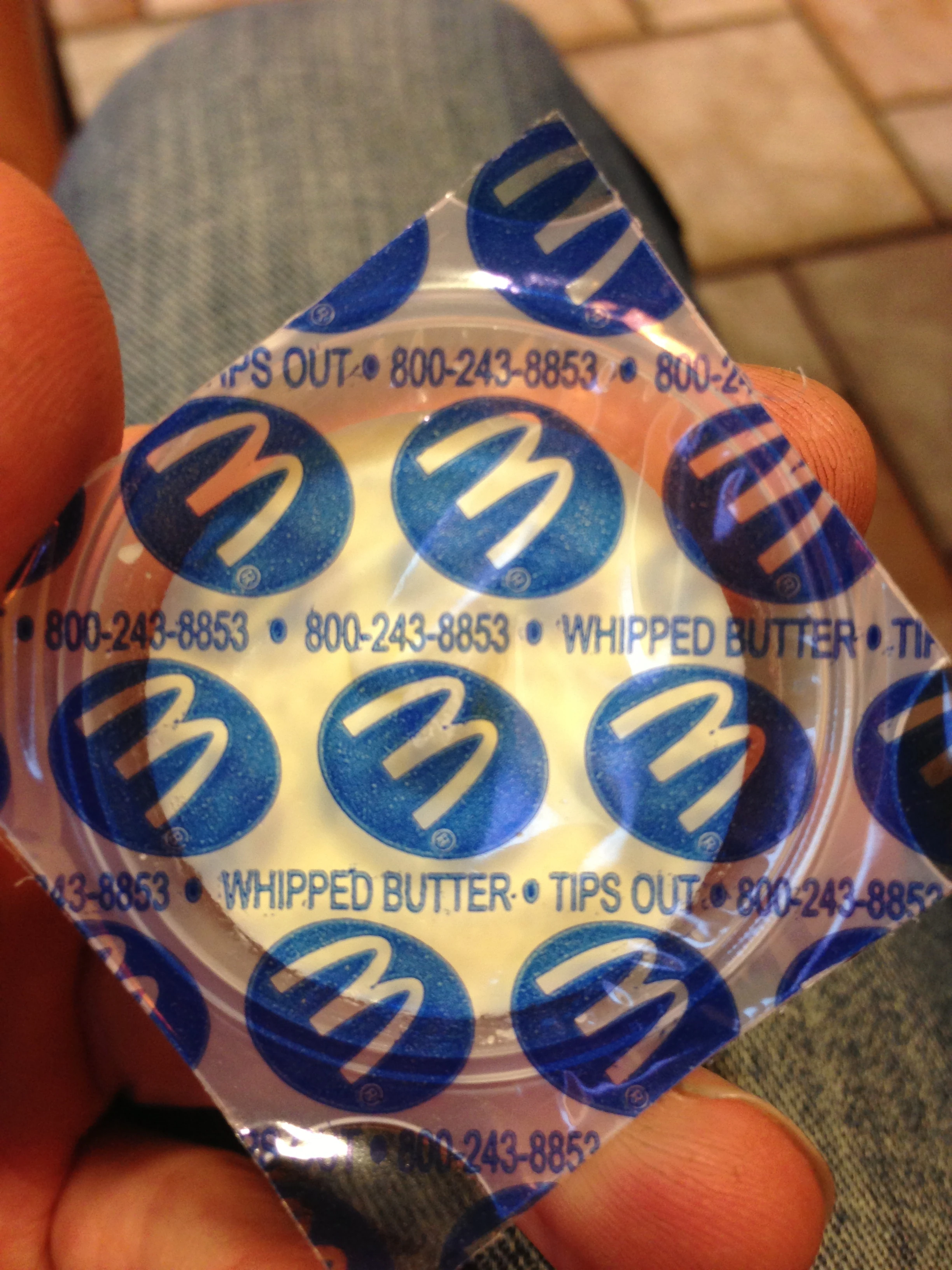 Most the McDonald’s in Iowa and Wisconsin serve real butter with their pancakes. I like it so much more.