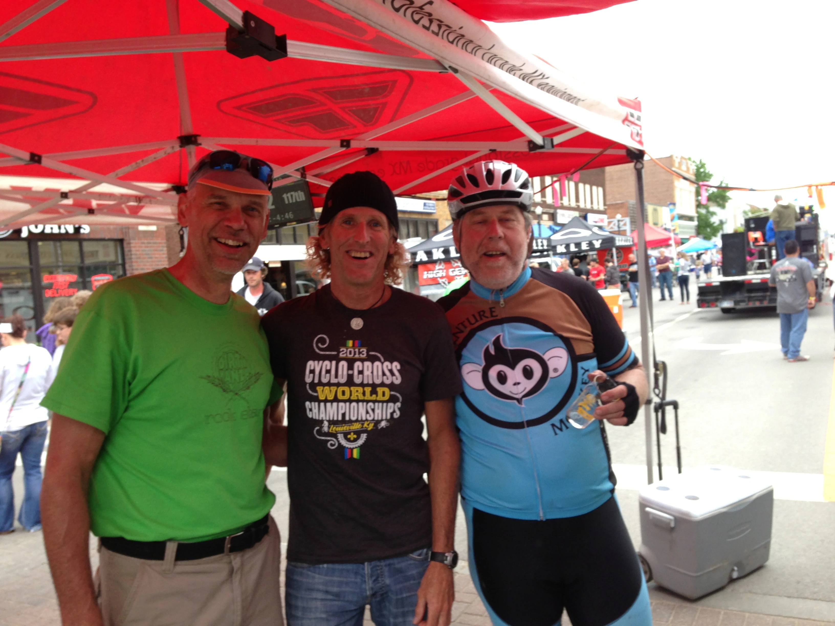 Jim Cummins, czar of the DK200, and a blog fan, that nearly ripped my arm off shaking my hand right after he crossed the finish line.