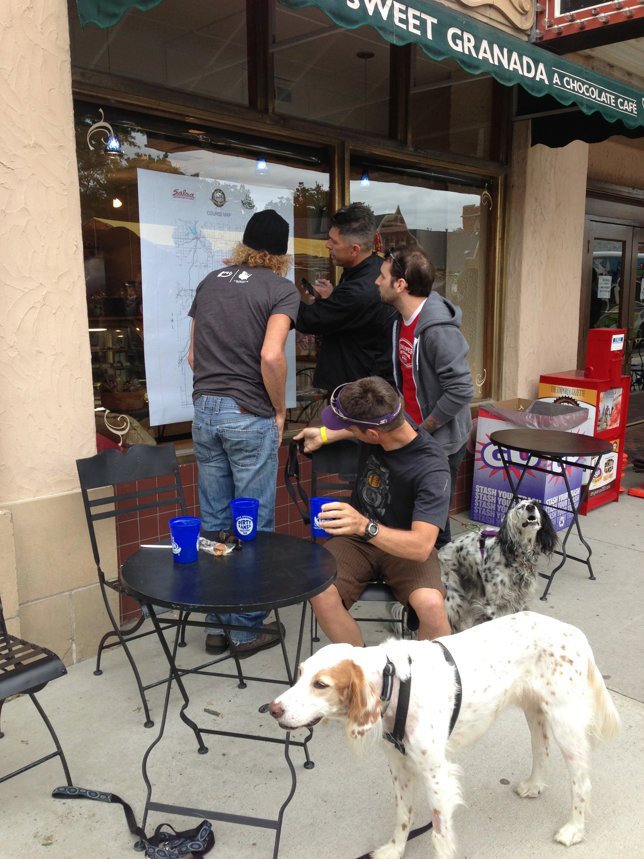 Looking over the map trying to figure out exactly when to go over to the finish.