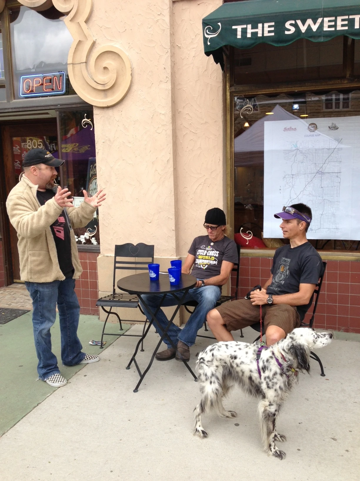 Christian being his normally animated self at the Dirty Kanza.