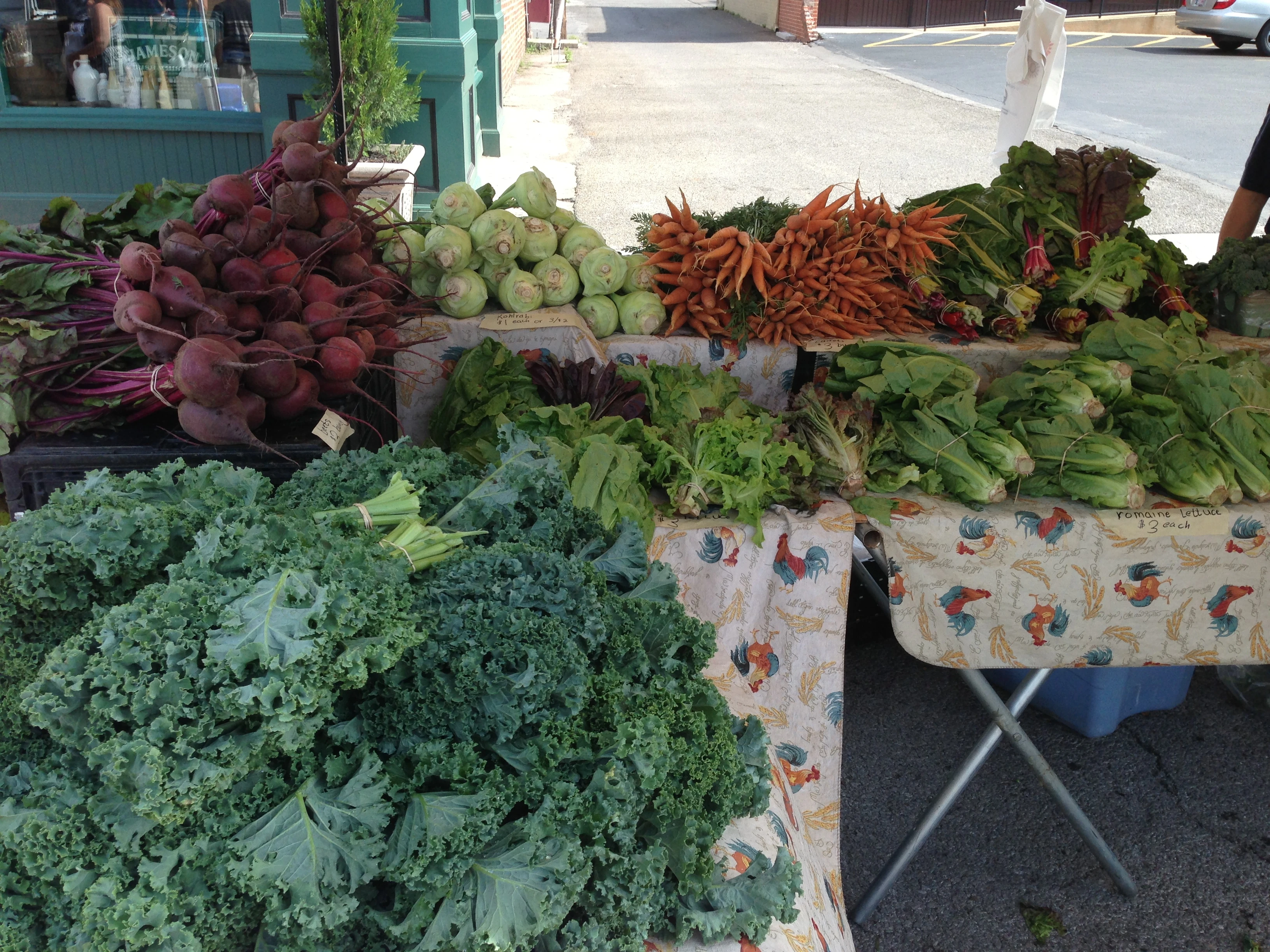 We went by the Farmer&rsquo;s Market on Cherry St. yesterday morning after breakfast. Lots of good vegetables.
